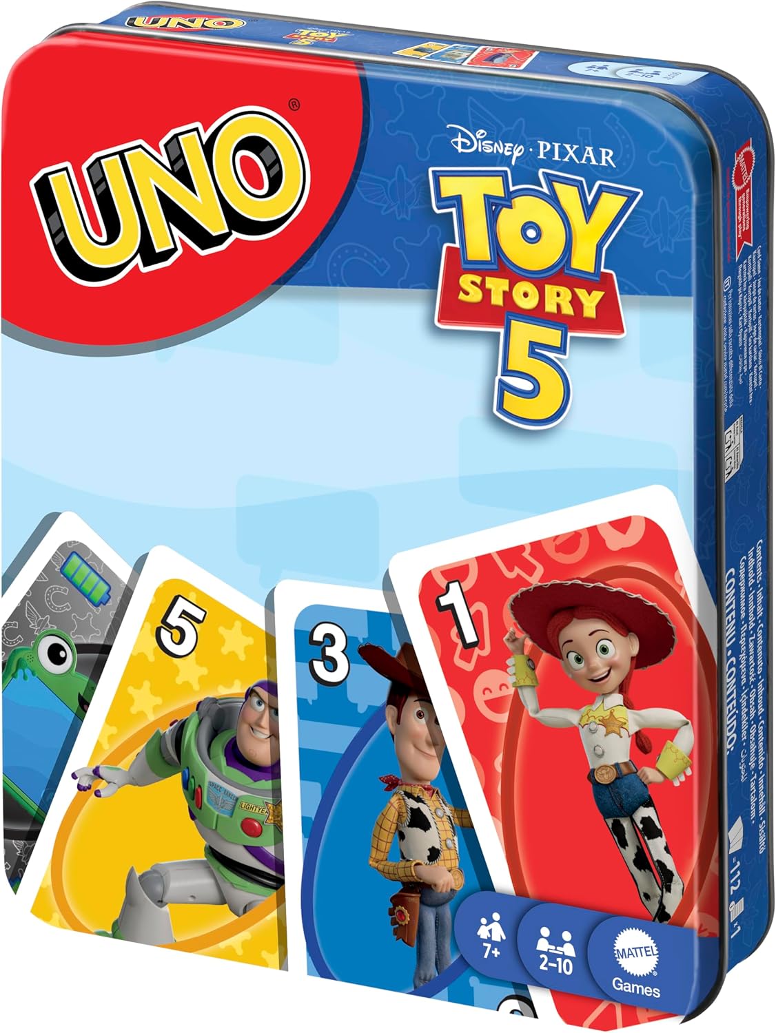 Detalle 1 de Mattel Games JLX06 Toy Story Game in Tin for 10 Players, Ages 7+