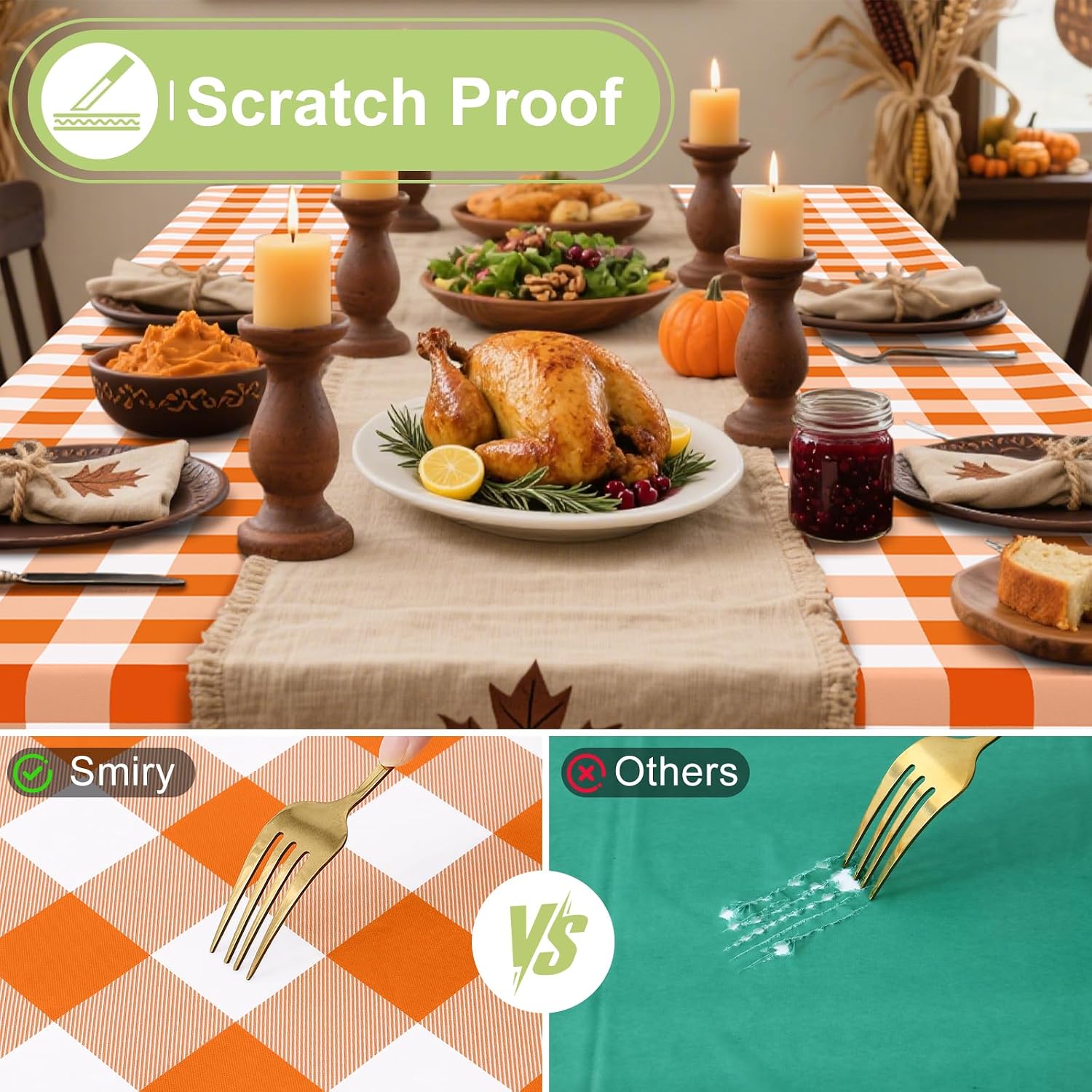 Thumbnail 4 de Smiry Vinyl Tablecloth, 60 x 84 in.