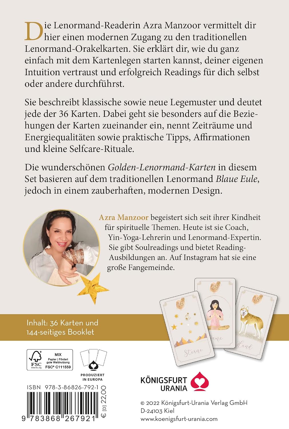 Thumbnail 5 de Königsfurt-Urania Lenormand – zestaw startowy, 36 złotych kart i książka