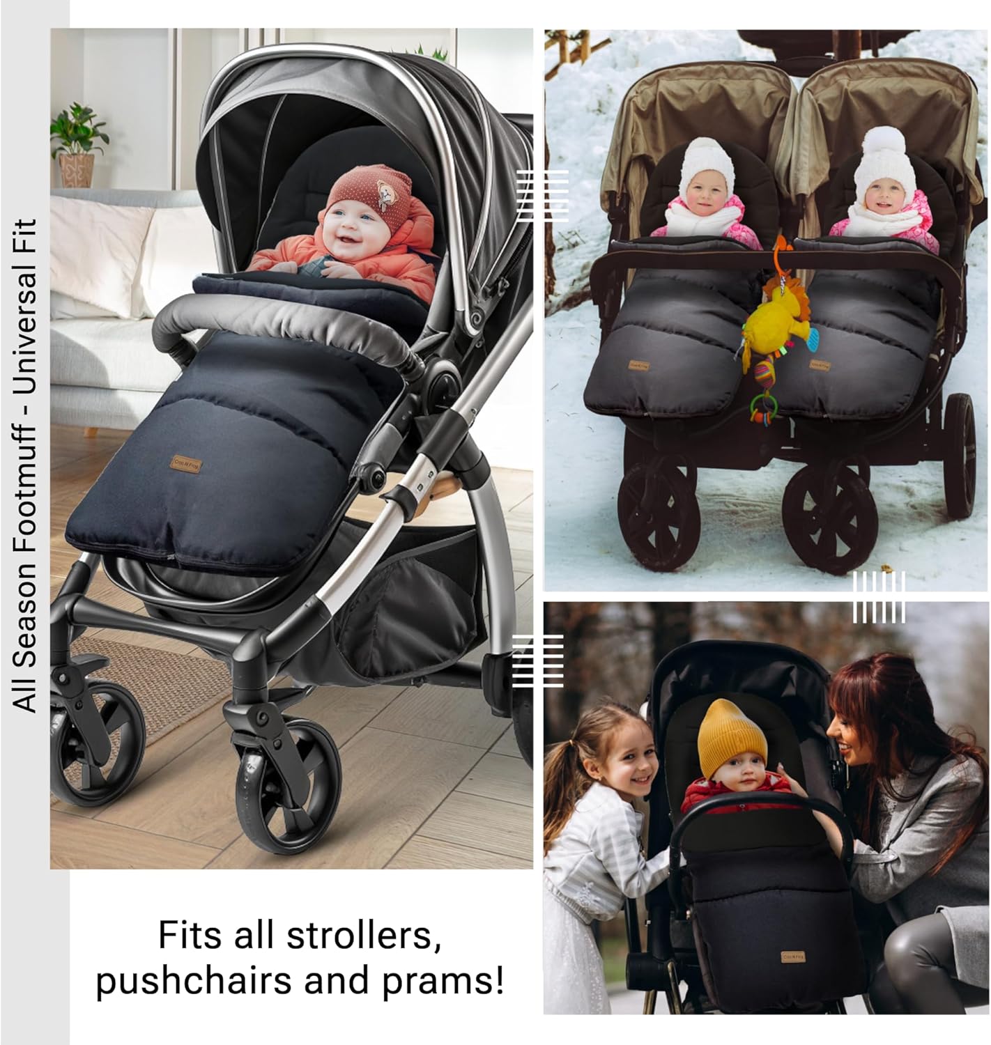 Thumbnail 5 de CrocnFrog Universal Baby Bunting Footmuff – Cosy Toes Fit for Stroller, Buggy and Pram