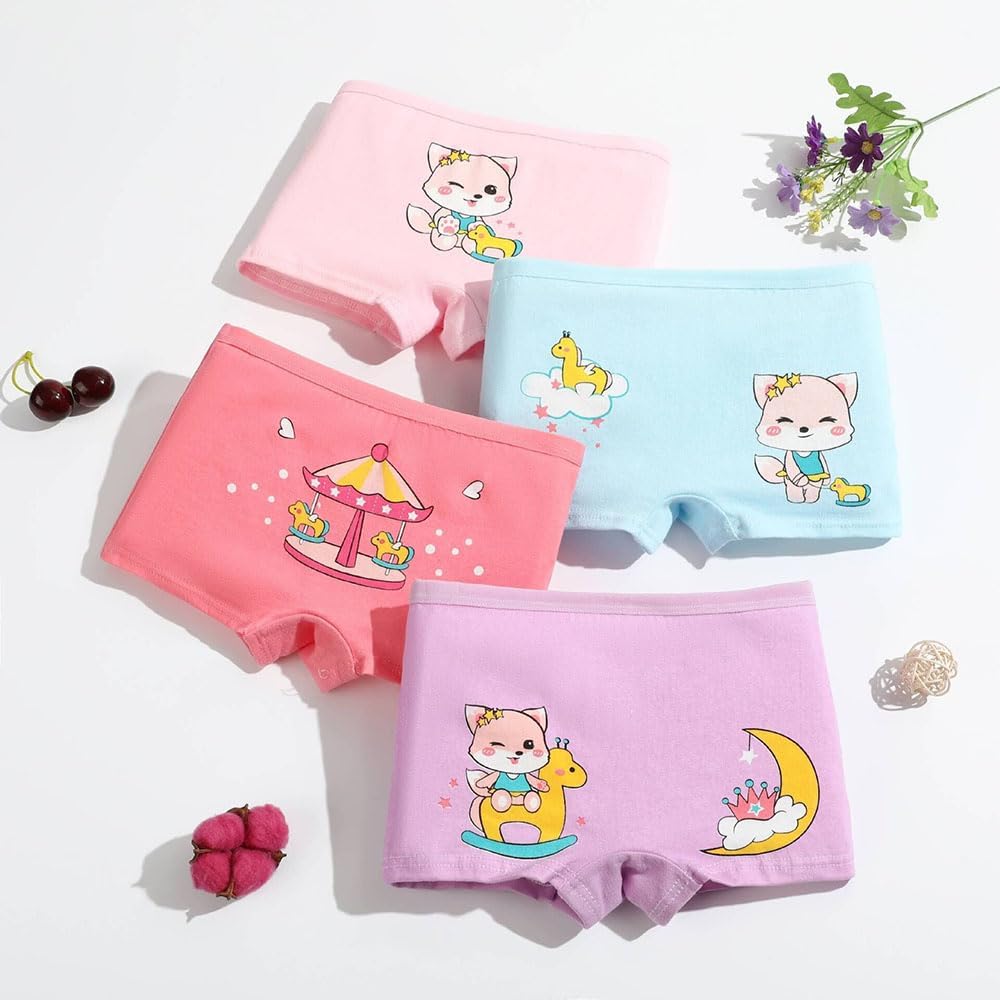 Thumbnail 2 de FedMois Girls Cotton Boxer Briefs Underpants Pack of 12