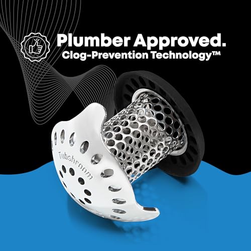 Detalle de TubShroom Ultra Revolutionary Bath Tub Drain Protector Hair Catcher/Strainer/Snare, Stainless Steel – Platinum Bundle