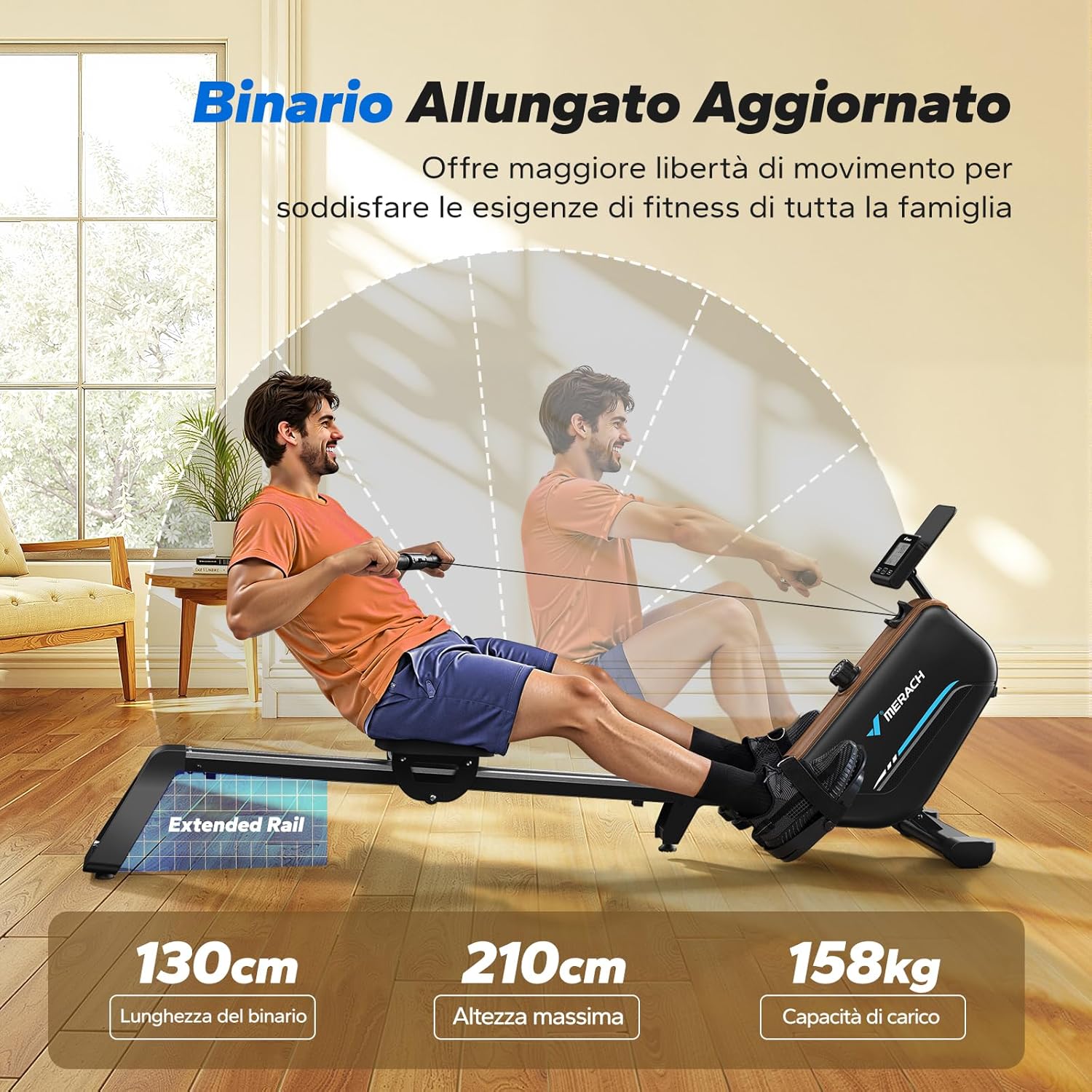 Detalle 2 de MERACH Vogatore magnetico 130 cm 🚣