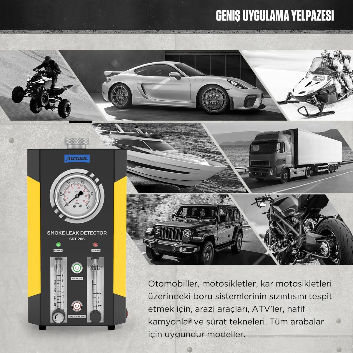 Thumbnail 2 de AUTOOL SDT206 Automotive Smoke Machine EVAP & Vacuum Leak Detector (12V)