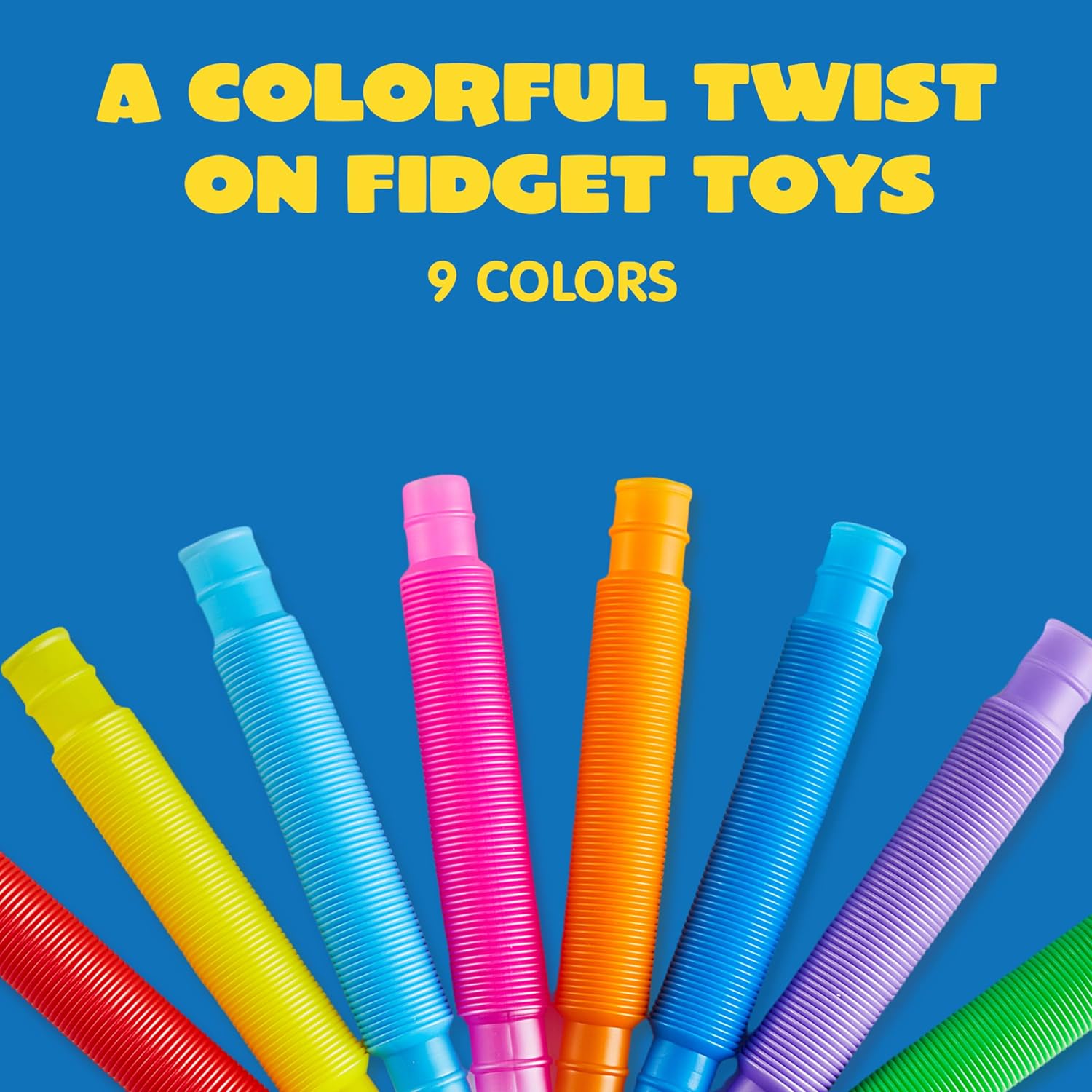 Thumbnail 2 de JOYIN 18-Pack Pop Tubes Sensory Fidget Toys, Small, 9 Colors