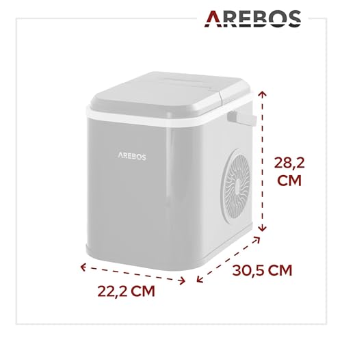 Thumbnail 6 de Arebos Eiswürfelmaschine 12 kg/24h – kompakt, leise und selbstreinigend