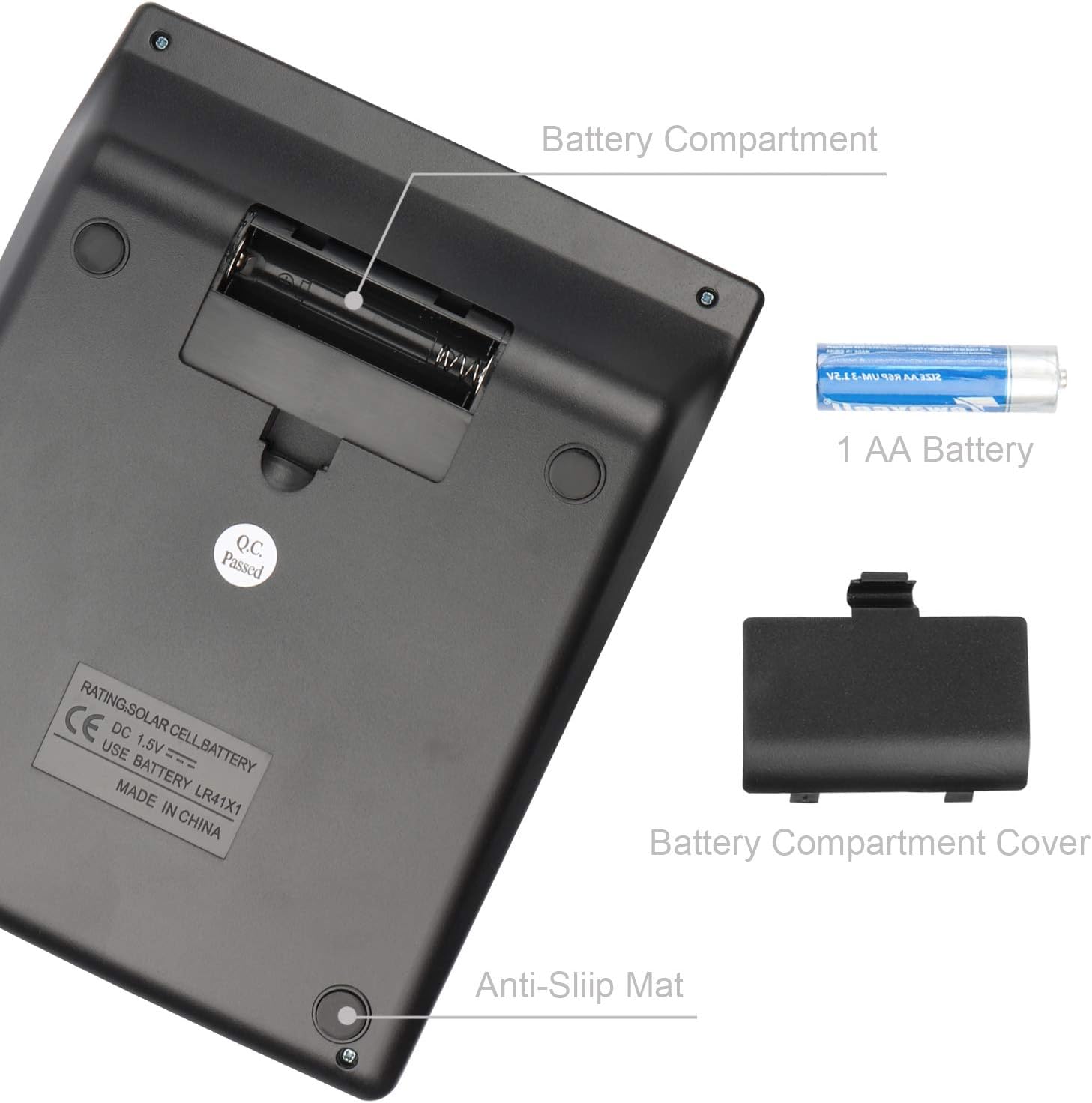 Thumbnail 2 de HIHUHEN Large Calculator (Solar & Battery) with 12-digit Display