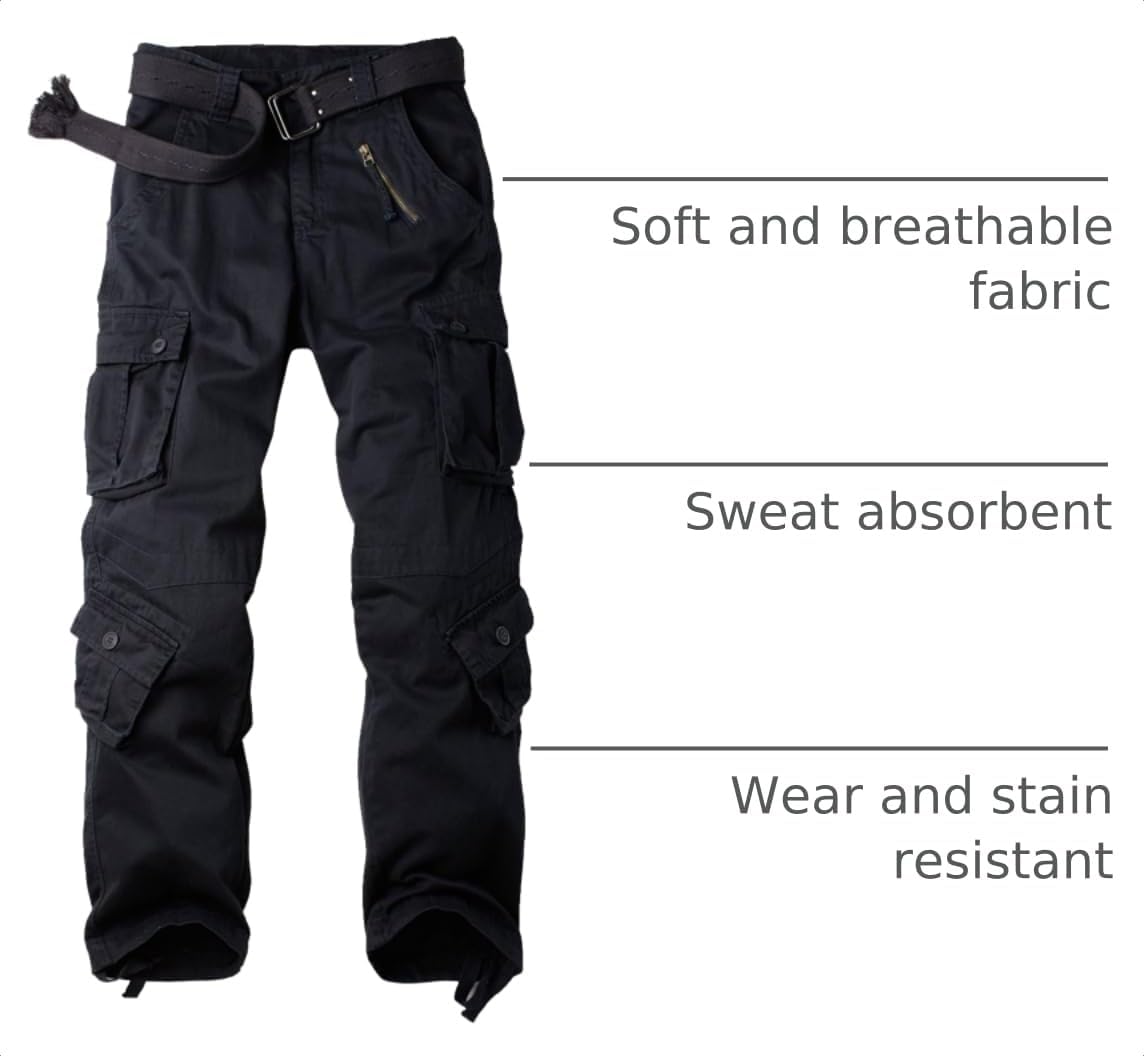 Detalle de Alfiudad Women’s Cargo Pants with Pockets for Hiking, Work & Everyday Wear