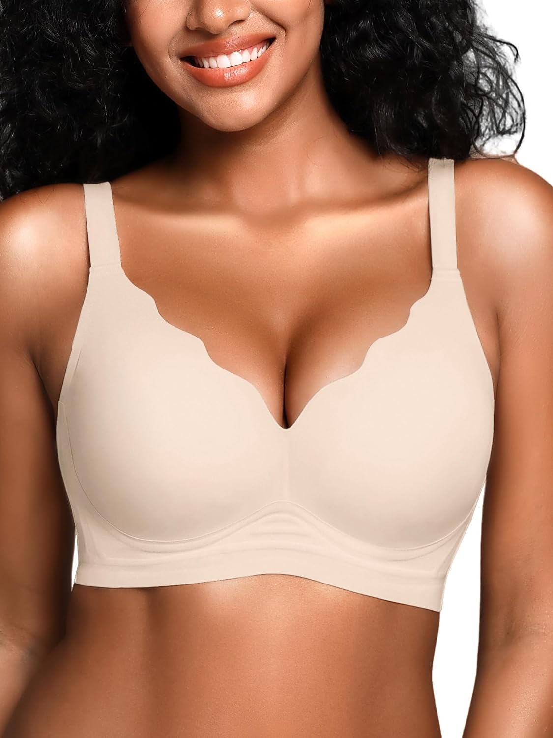Thumbnail 6 de Bügelloses BH für Damen ohne Bügel mit Unterstützung – nahtloses Bralette mit gepolsterten 3D-Schalen (A–D)