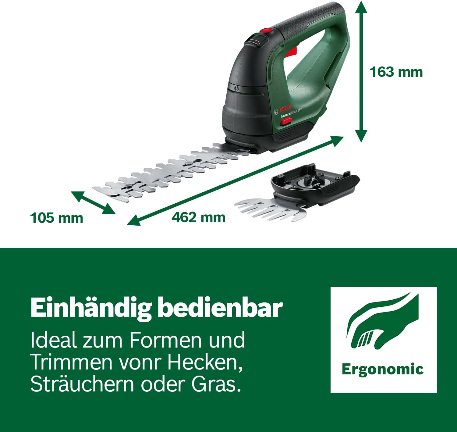 Thumbnail 5 de Bosch Akku-Grasschere AdvancedShear 18V-10 (mit 1× Akku 2,0 Ah) – bis 85 m² pro Akkuladung
