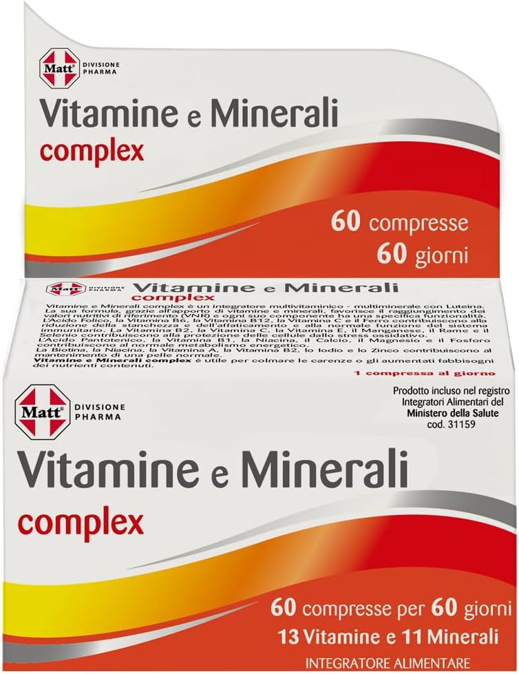 Detalle de Matt Divisione Pharma Integratore Multivitaminico e Multiminerale, 60 Compresse
