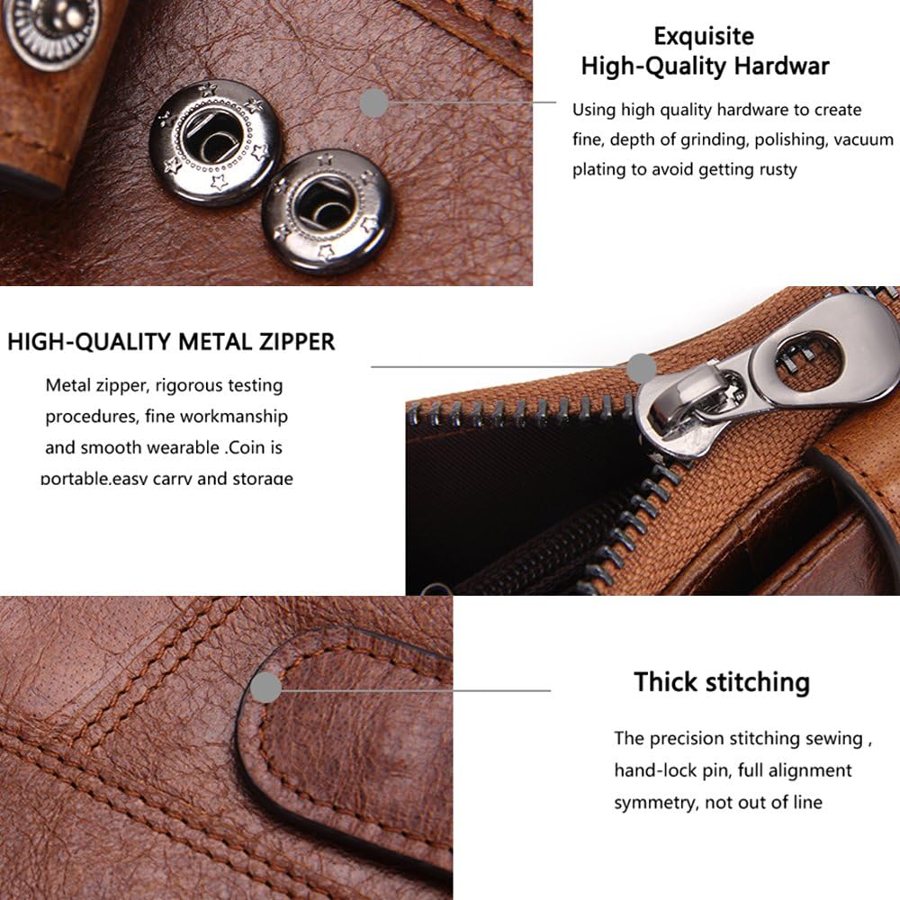 Thumbnail 6 de Contacts Genuine Leather Long Wallet for Men – Zipper Purse with 12 Card Slots
