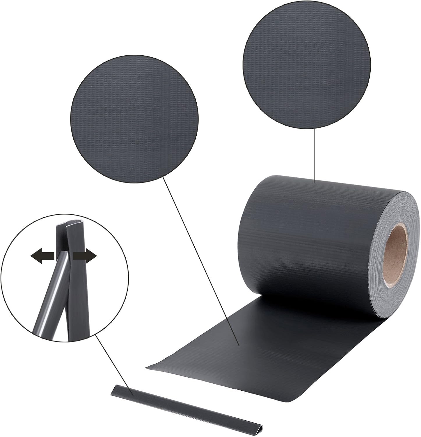 Thumbnail 4 de SONGMICS GPJ50GY Strisce frangivista in PVC extra spesse 50 m x 19 cm – 25 clip di fissaggio