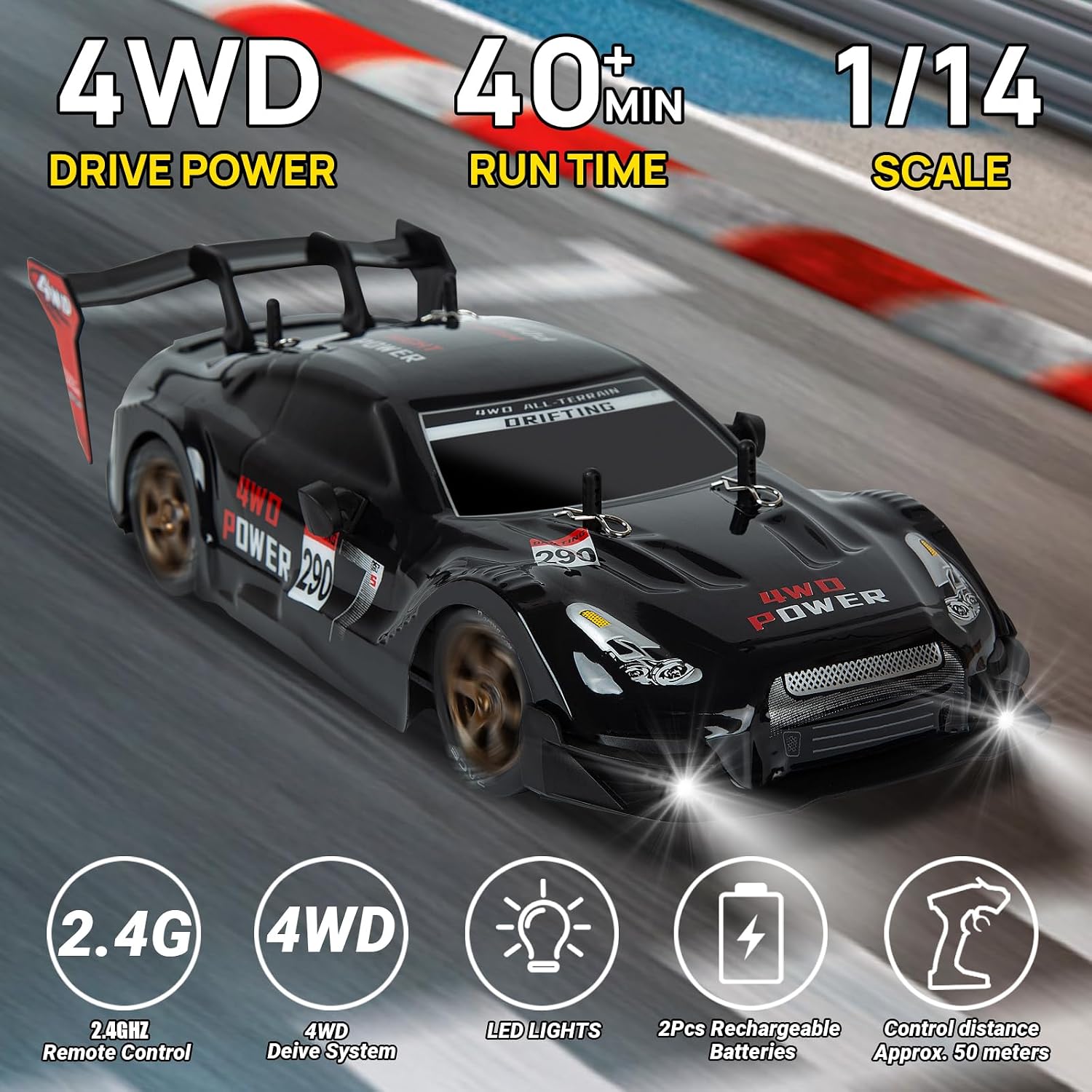 Detalle 2 de BORSTOYPRO 1:14 Macchina Drift 4WD