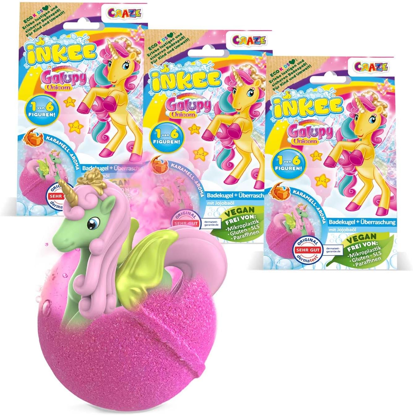 Thumbnail 5 de INKEE Bombas de baño unicornio 5-Pack