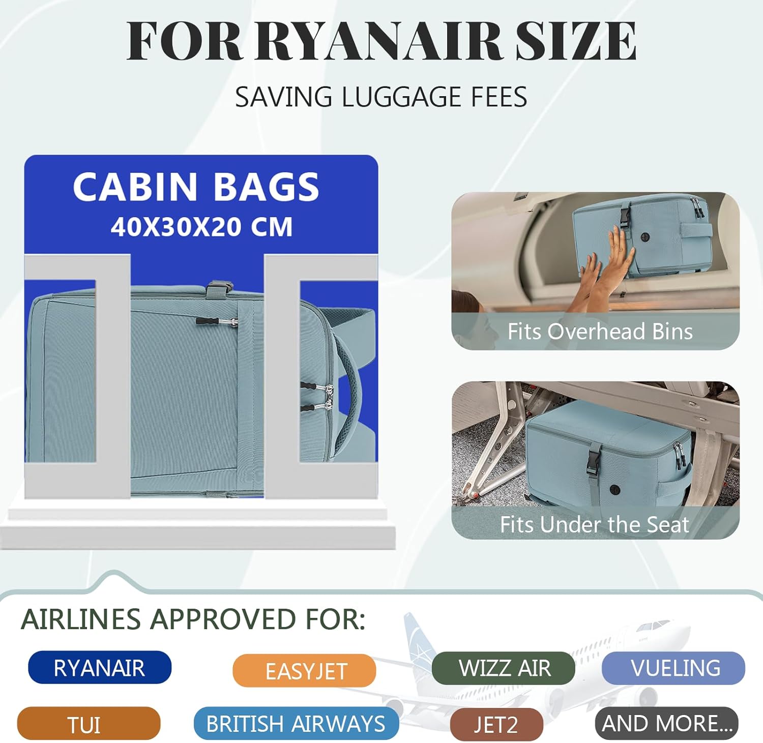 Thumbnail 1 de Hayayu Mochila 40x30x20 para Ryanair