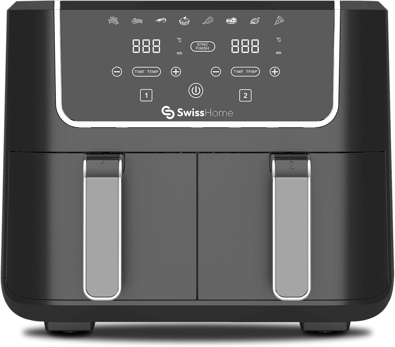 Detalle 2 de Z SwissHome DARK - Freidora de Aire 2100W 🍳 ¡Cocina Fácil!