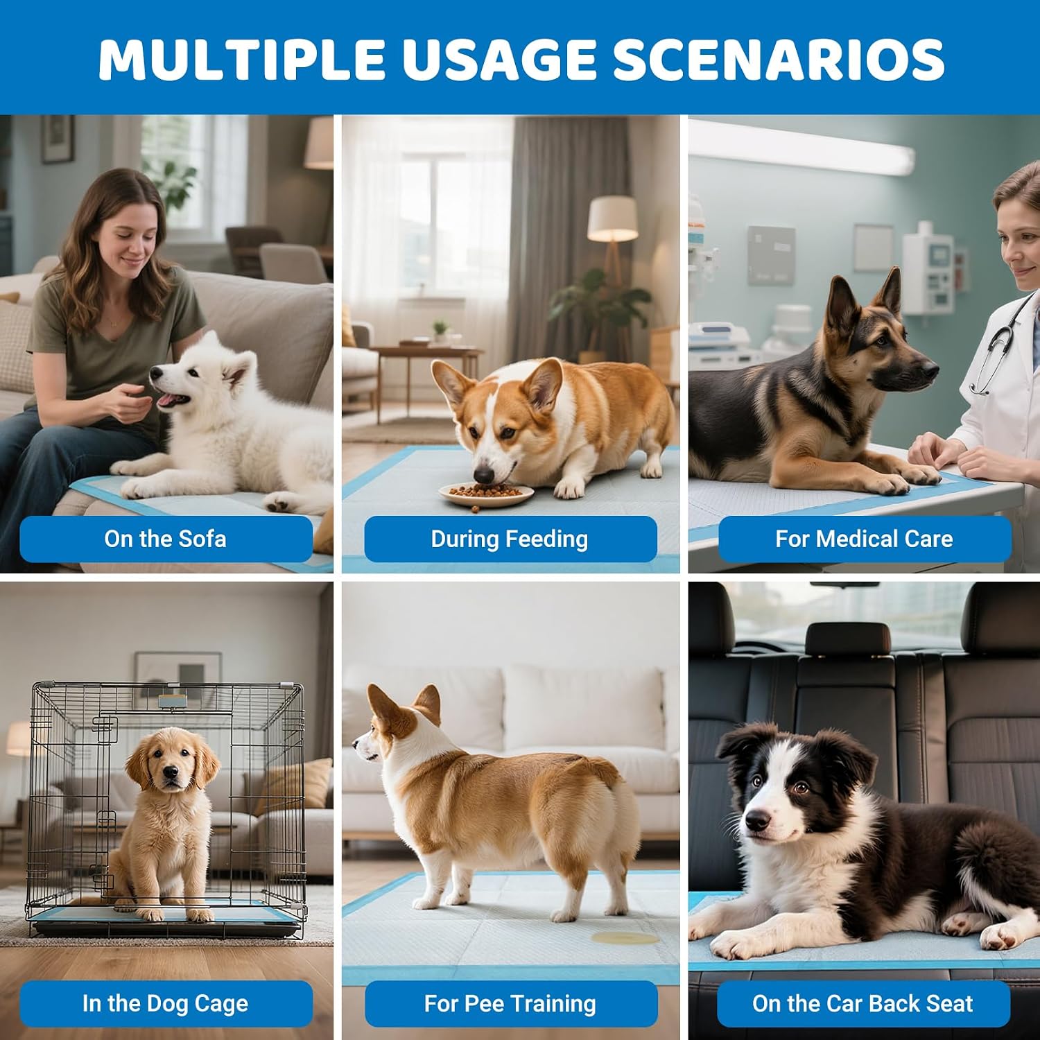 Thumbnail 6 de Barpor Alaise pour chien 60x90 cm – 20 pièces, alèses éducatives ultra-absorbantes anti-fuite