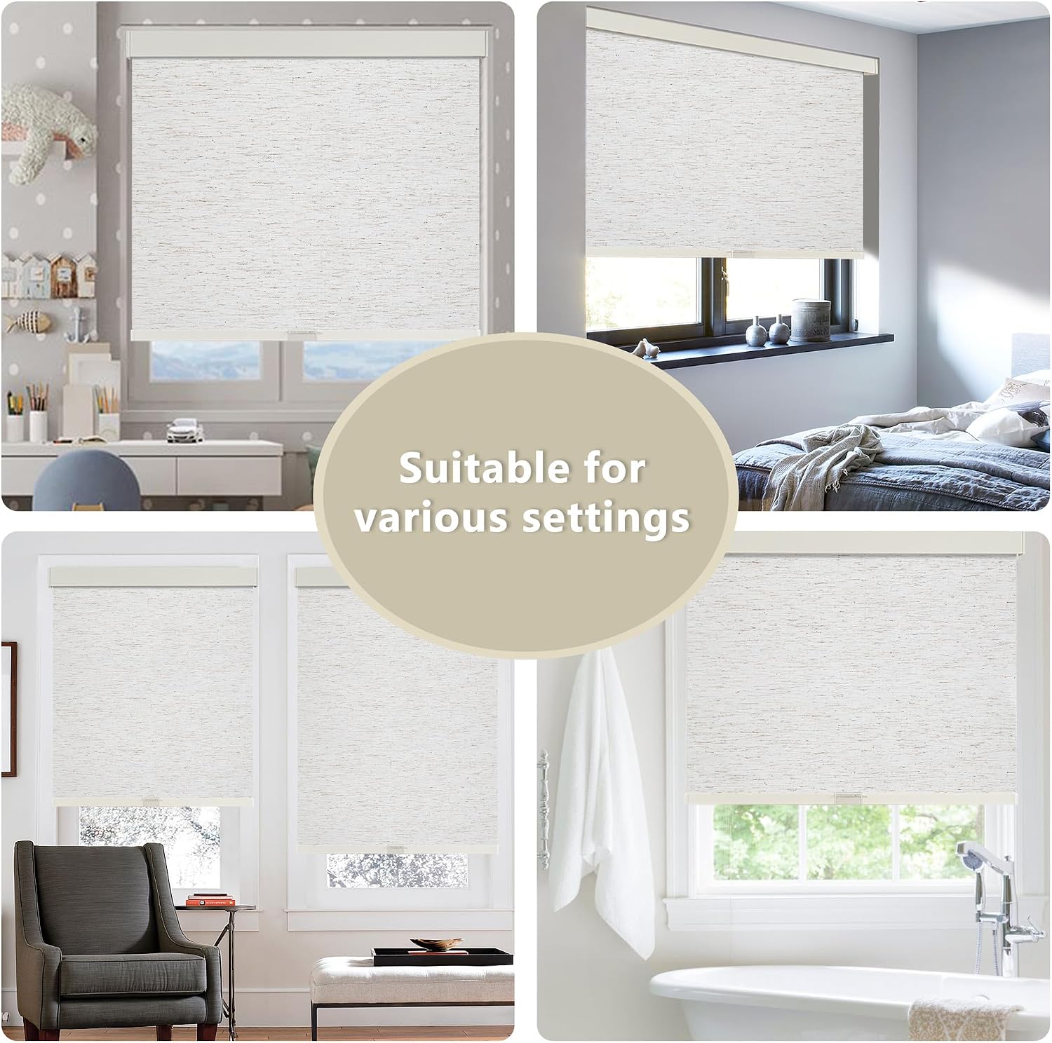 Detalle de SUNOFF Blackout Roller Shade, 67"W x 72"H