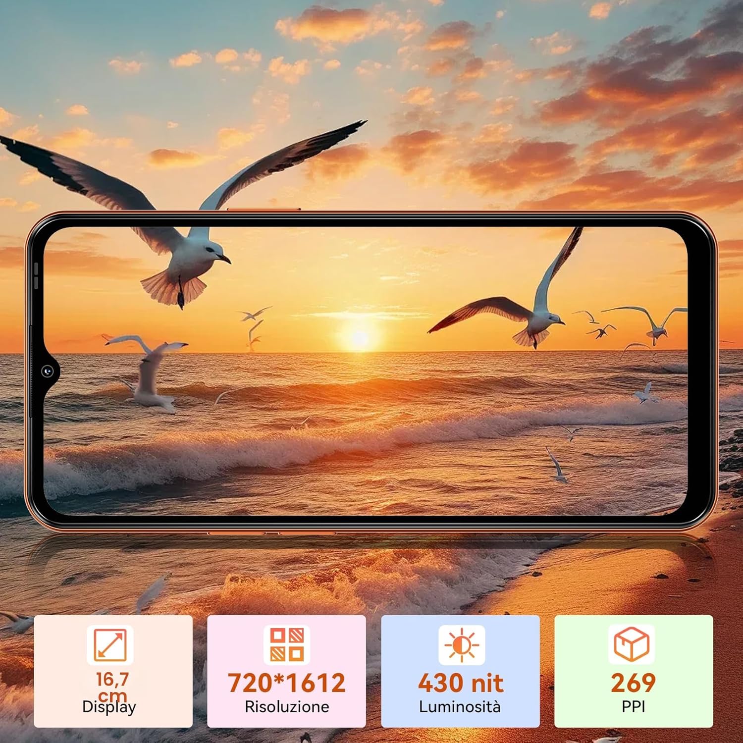 Detalle 2 de Blackview Wave 7C: Smartphone Android 6.56'' con fotocamere 32 MP/13 MP, 16 GB RAM, espandibile fino a 2 TB e 5000 mAh