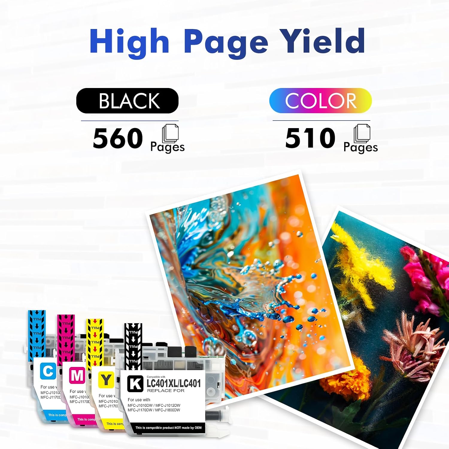 Detalle de LC401XL Compatible Ink Cartridges