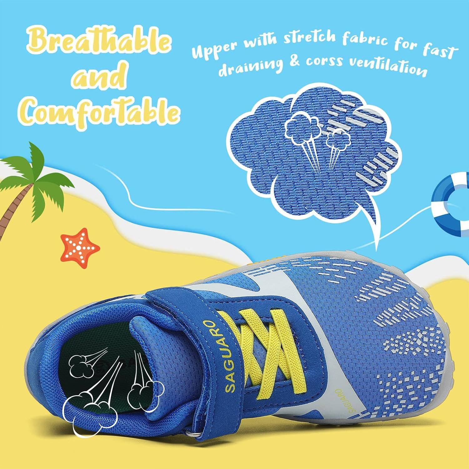 Detalle de Saguaro Scarpe da Trail per Bambini e Ragazze – Comfortevoli, Traspiranti e Antiscivolo