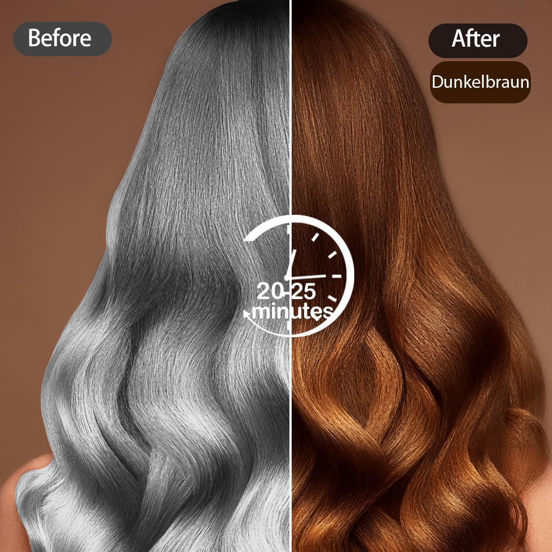 Detalle de Dark Brown Hair Dye Shampoo 3 in 1 – Nero per Capelli Bianchi, 500ML