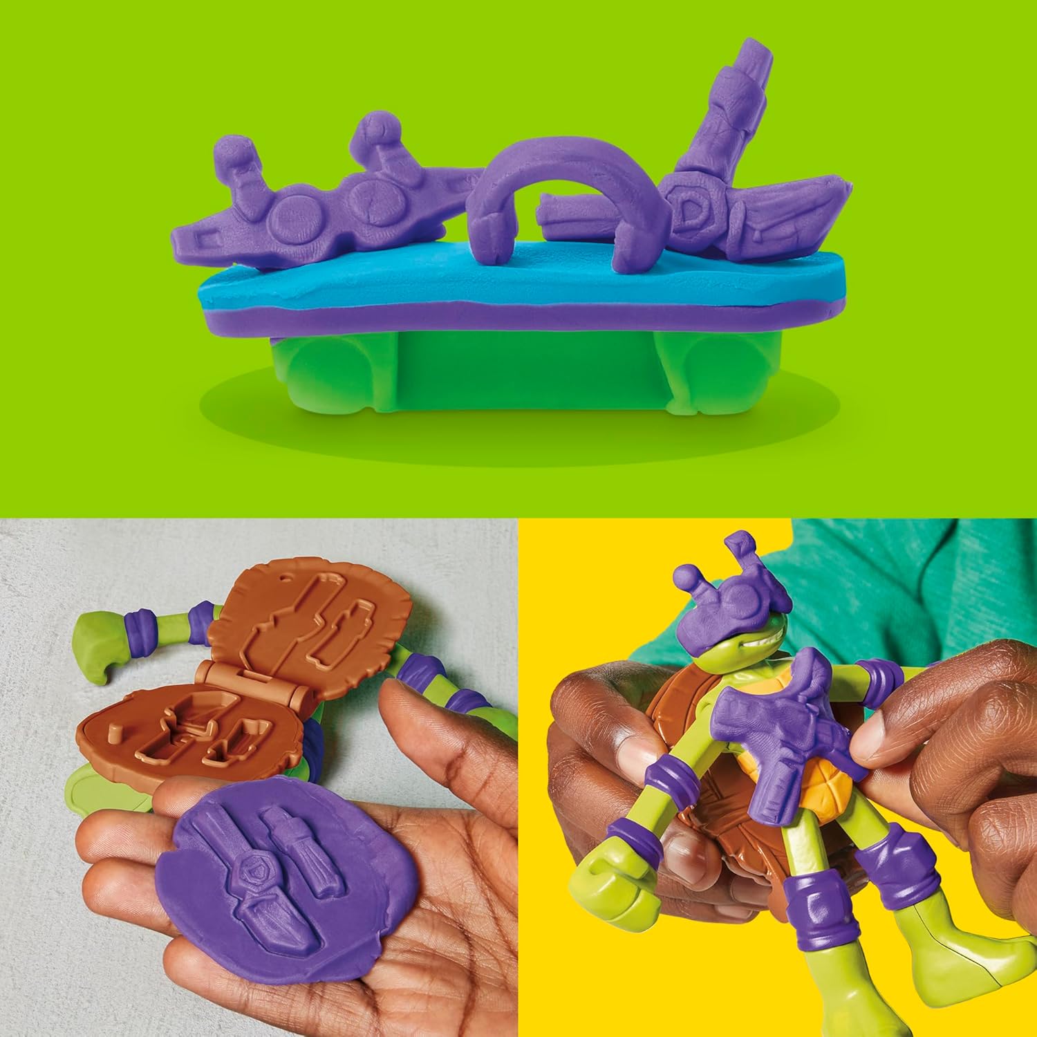 Thumbnail 5 de Play-Doh Teenage Mutant Ninja Turtles Mutationsstation Spielset mit Donatello & Mondo Gecko (ab 4 Jahren)