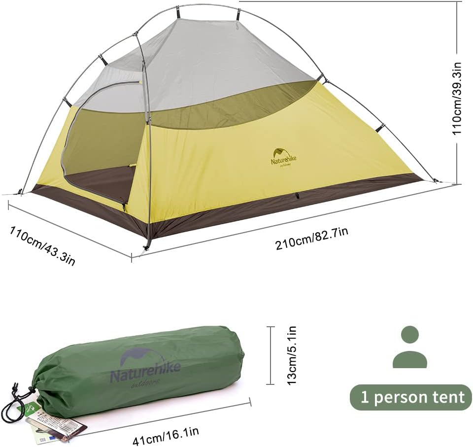 Detalle 2 de Naturehike Cloud up 1 Zelt 1,55 kg ⛺