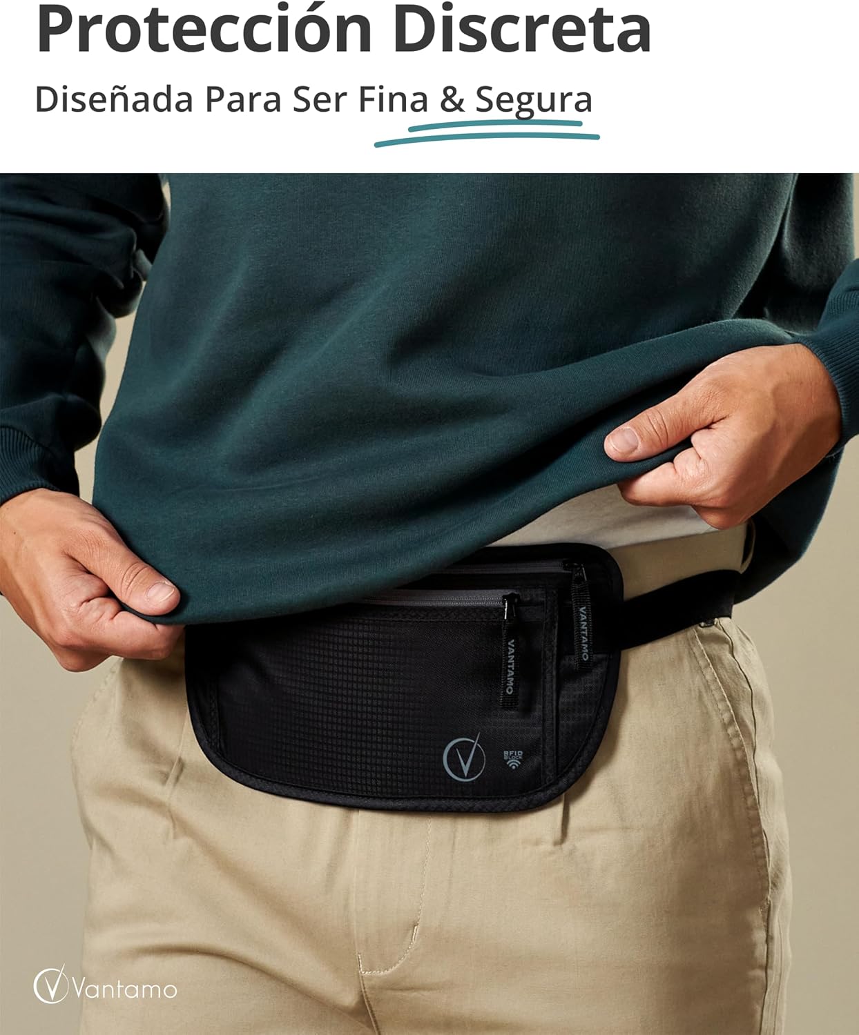 Detalle 2 de Vantamo Riñonera ultradelgada 40–91 cm