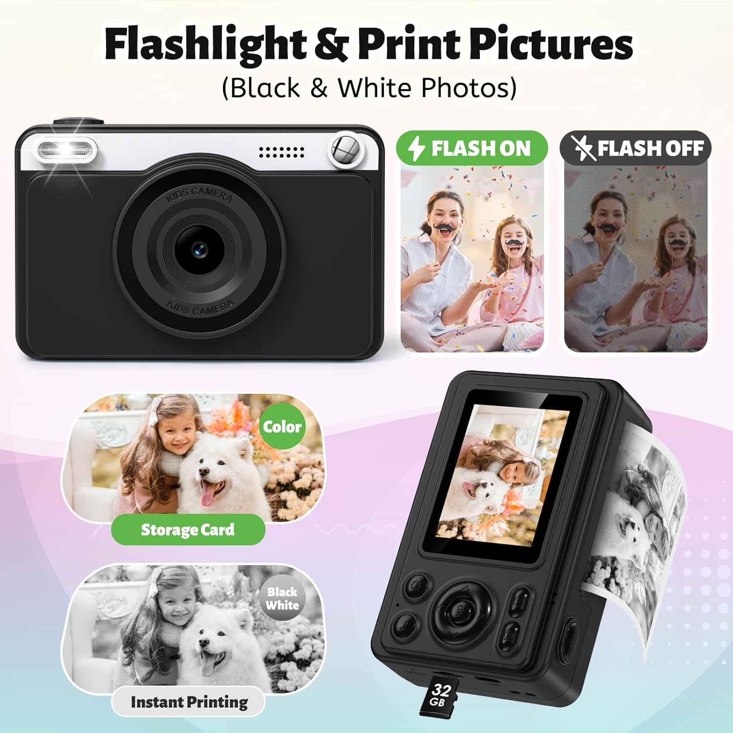 Detalle 2 de Kids Instant Print Camera 1080P 32GB
