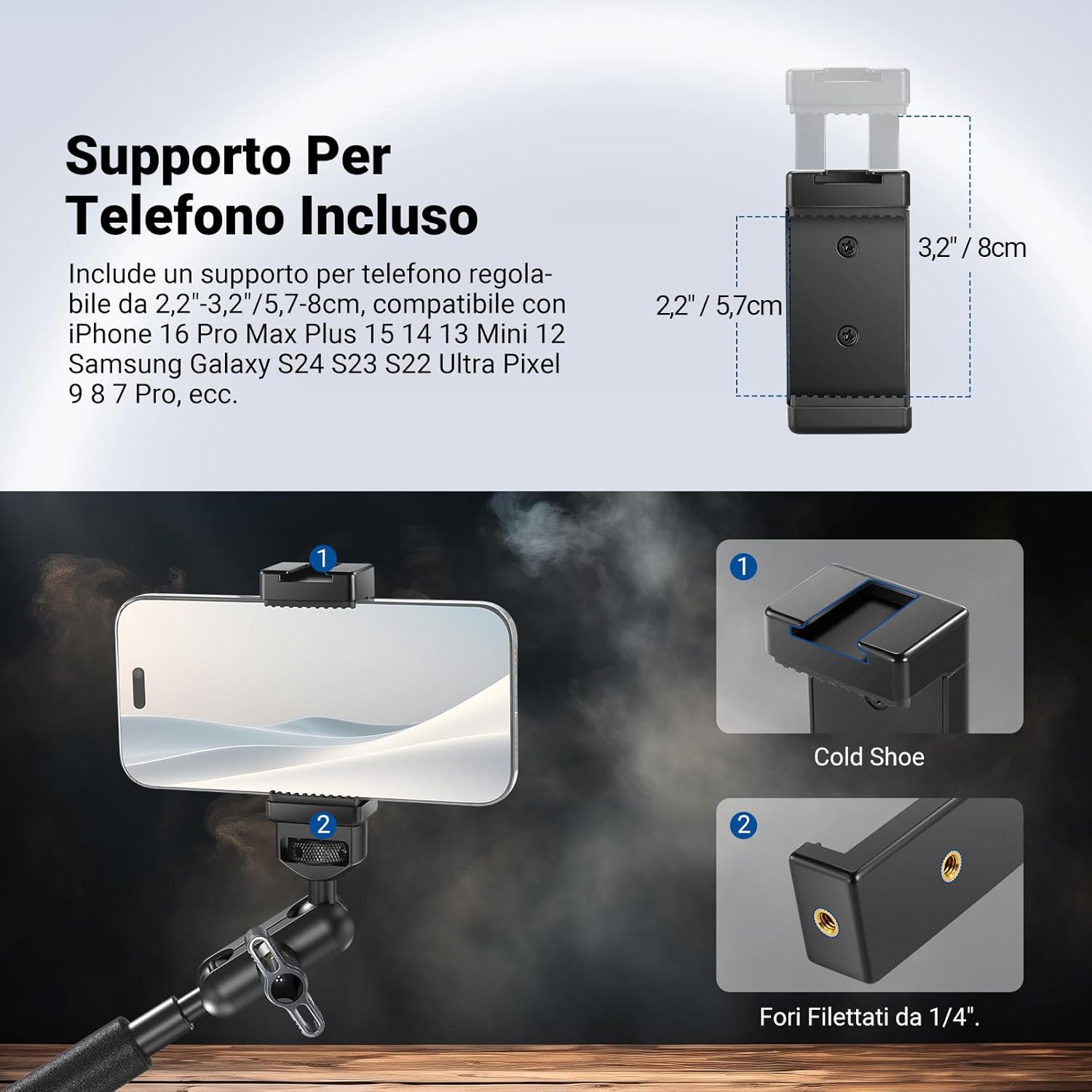 Thumbnail 6 de NEEWER 22” Magic Arm supporto per fotocamera