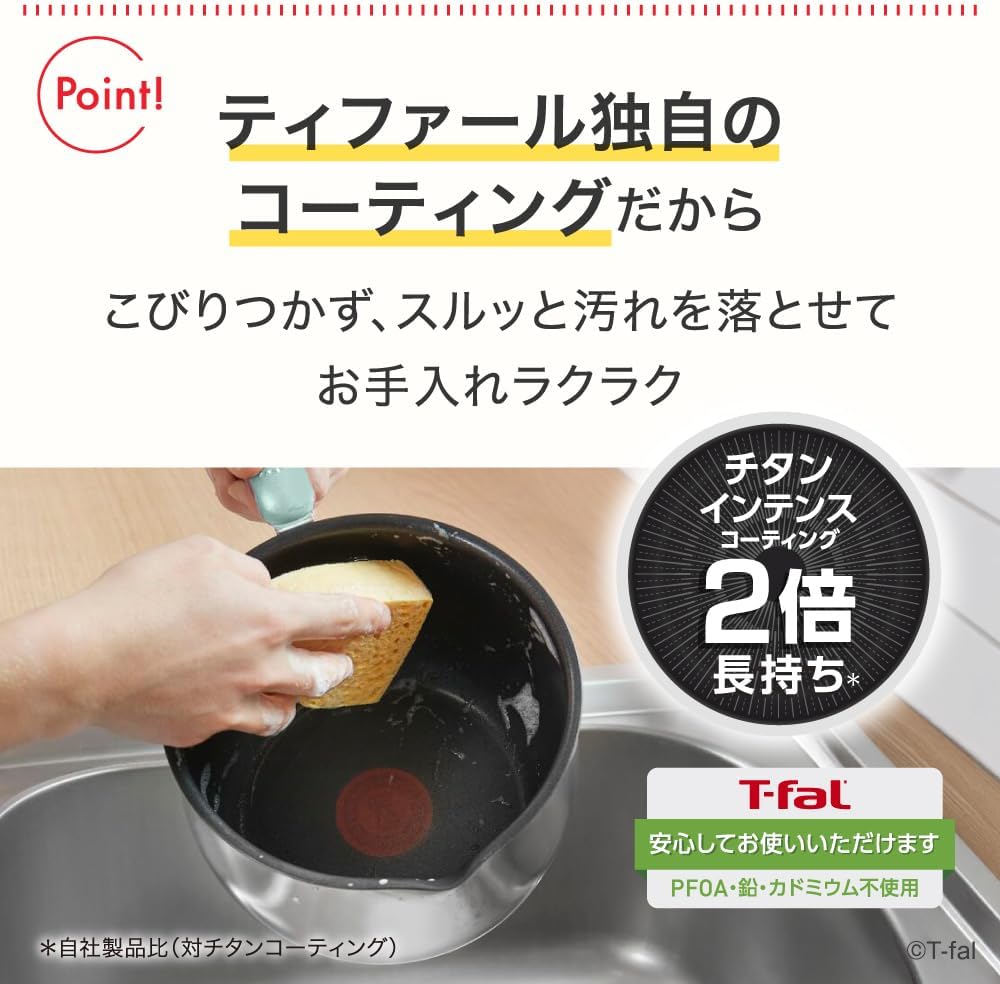 Detalle 2 de T-Fal G79117 オプティスペース IHステンレス マルチポット 16cm・2.6L ユーカリグリーン