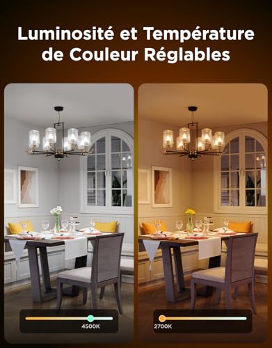 Detalle de Govee Ampoule Connectée E14 RGBWW (lot de 2) — Lumière intelligente 450 lm, 4,8 W
