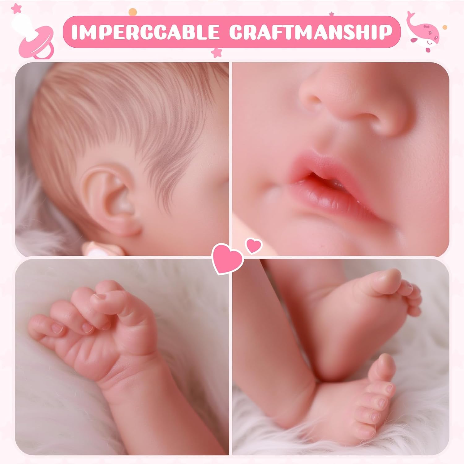 Thumbnail 3 de JIZHI Reborn Babies Dolls 17 Inch Realistic Newborn Girl – A Gentle, Poseable Companion for Creative Play