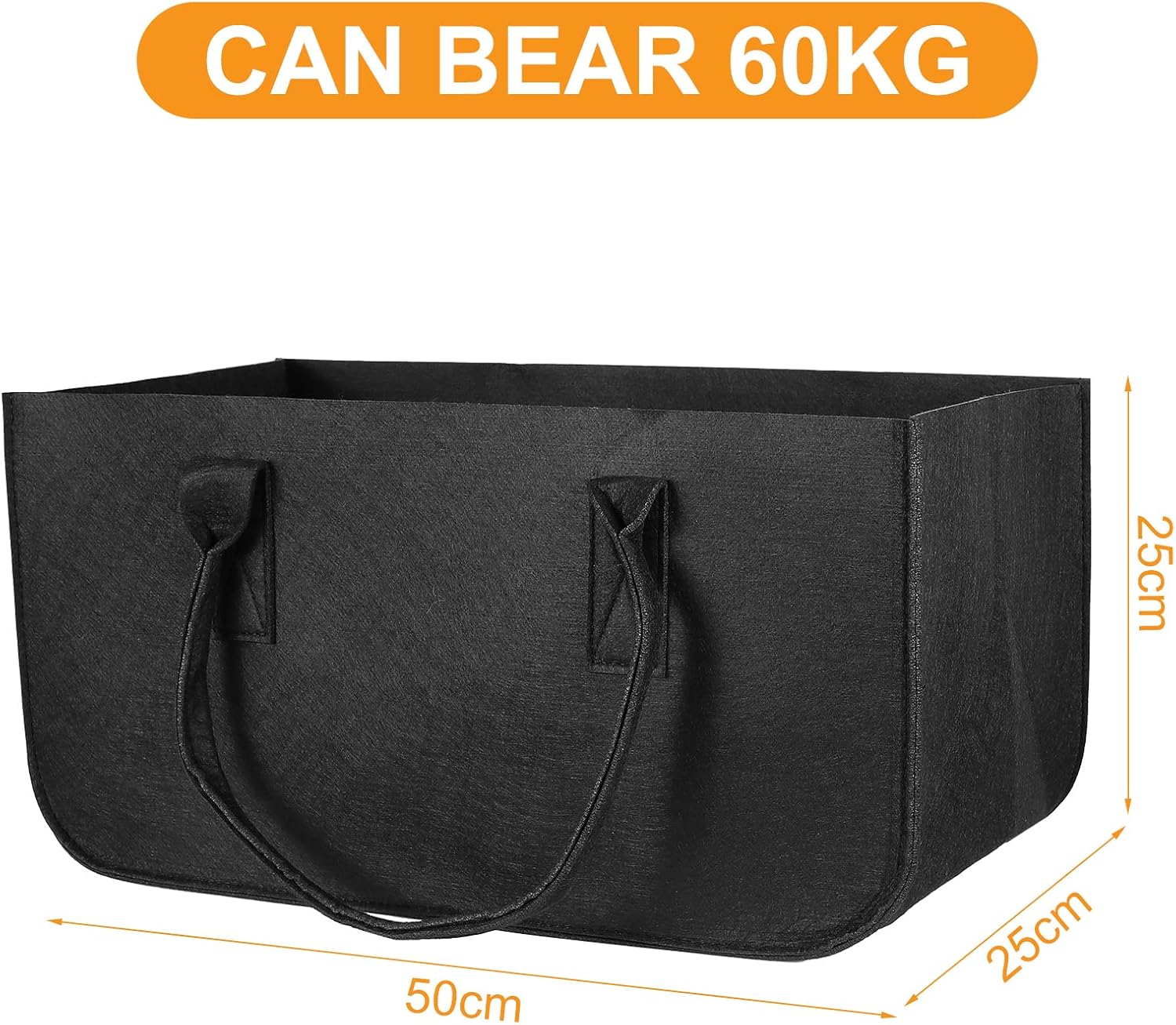 Thumbnail 1 de AiQInu Borsa in Feltro per Legna da Ardere 50x25x25cm