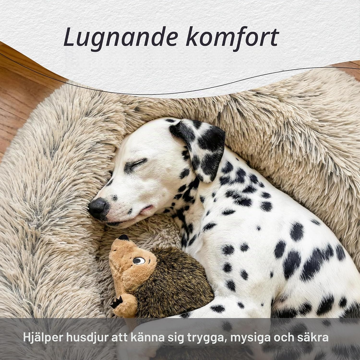 Detalle de Best Friends by Sheri The Original Calming Donut katt- och hundbädd, frost, 58 x 58 cm