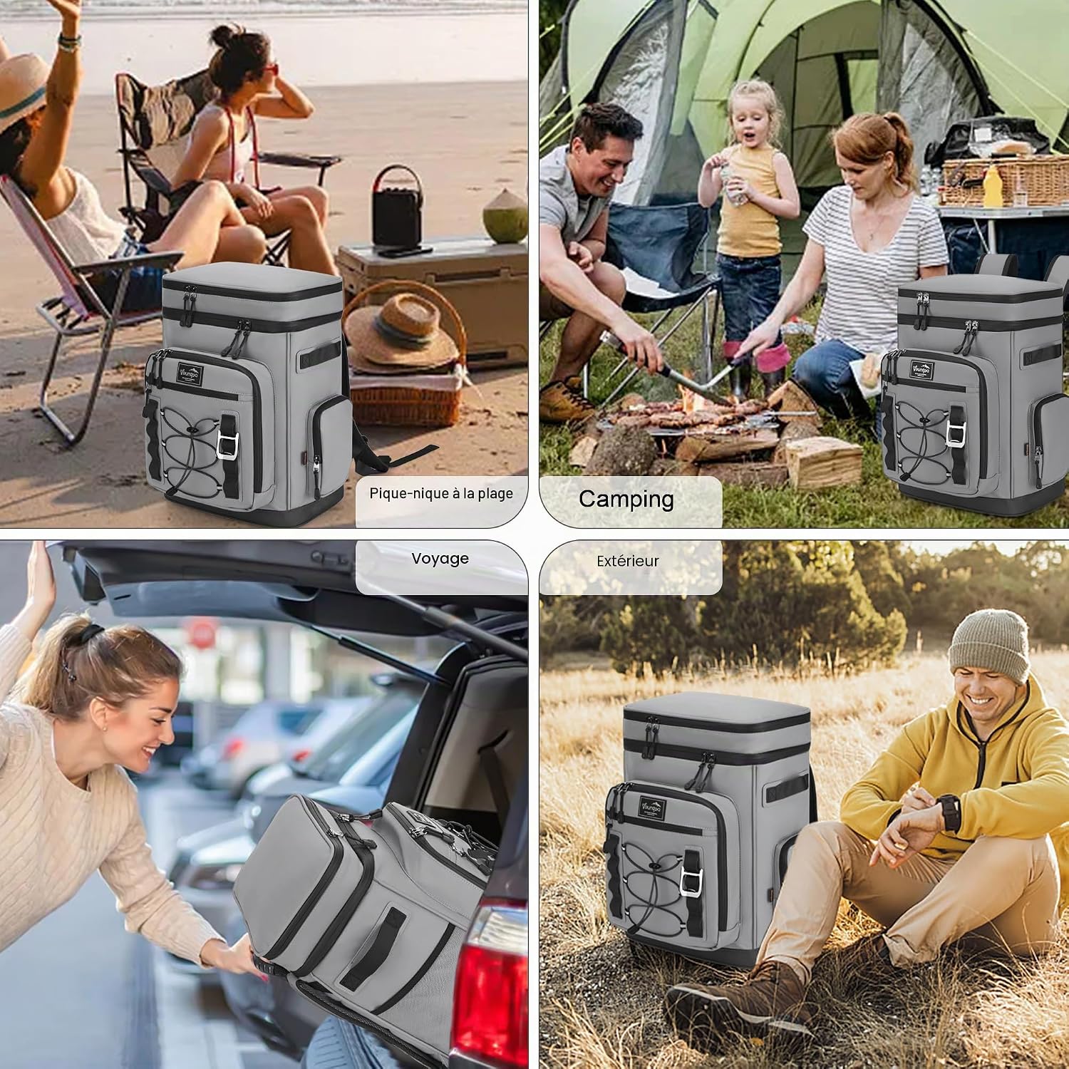 Thumbnail 6 de Youngoa Sac à Dos Isotherme 30L – Grand sac glacière étanche pour pique-nique, camping et plage