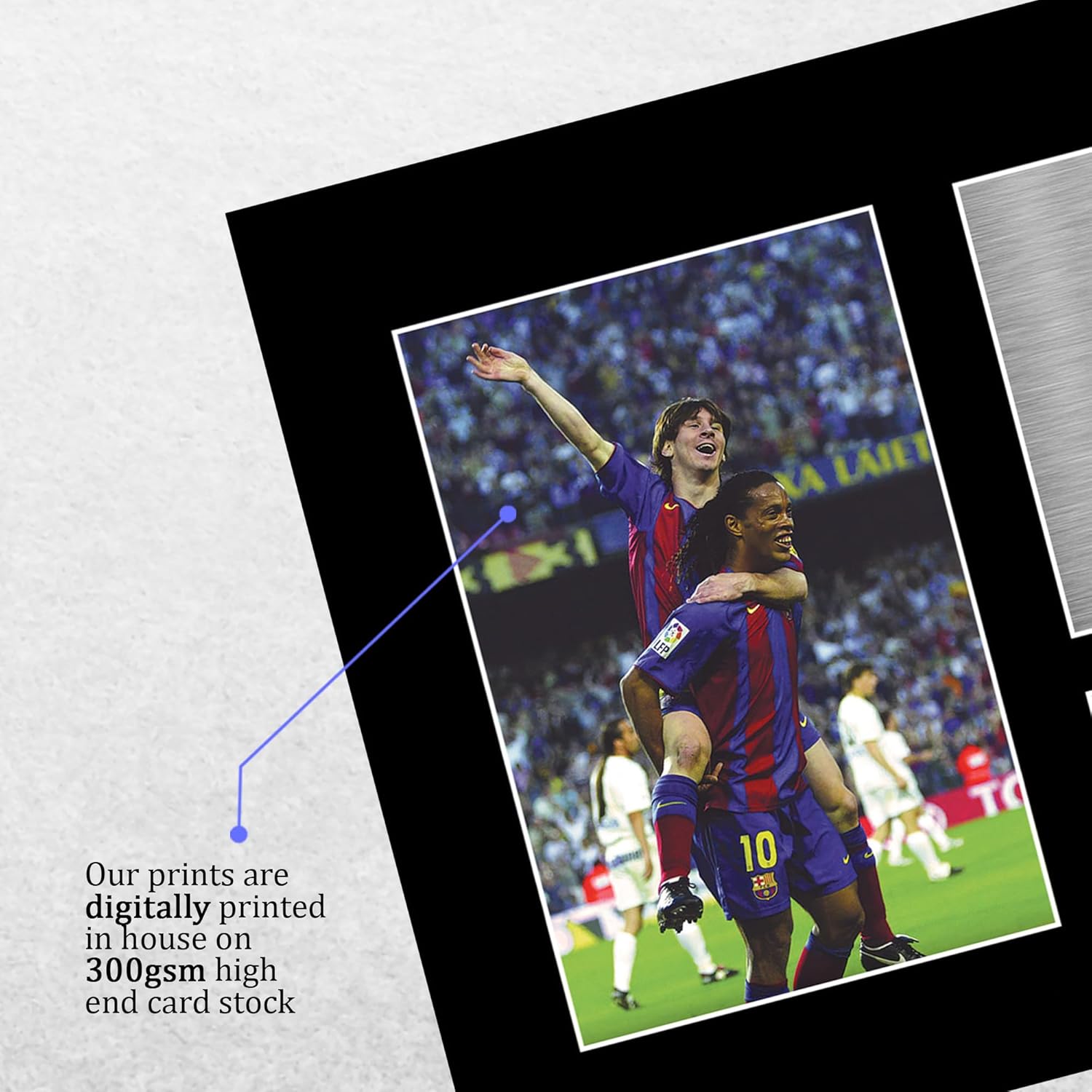 Thumbnail 3 de HWC Trading A4 Lionel Messi & Ronaldinho Barcelona printed signed autograph picture (A4)