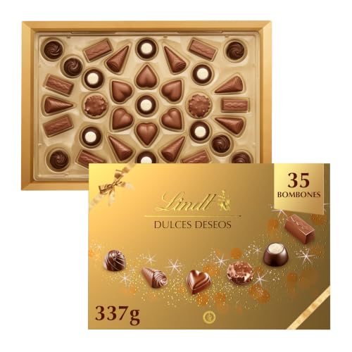 Detalle de Lindt Dulces Deseos: Caja de bombones surtidos 337 g