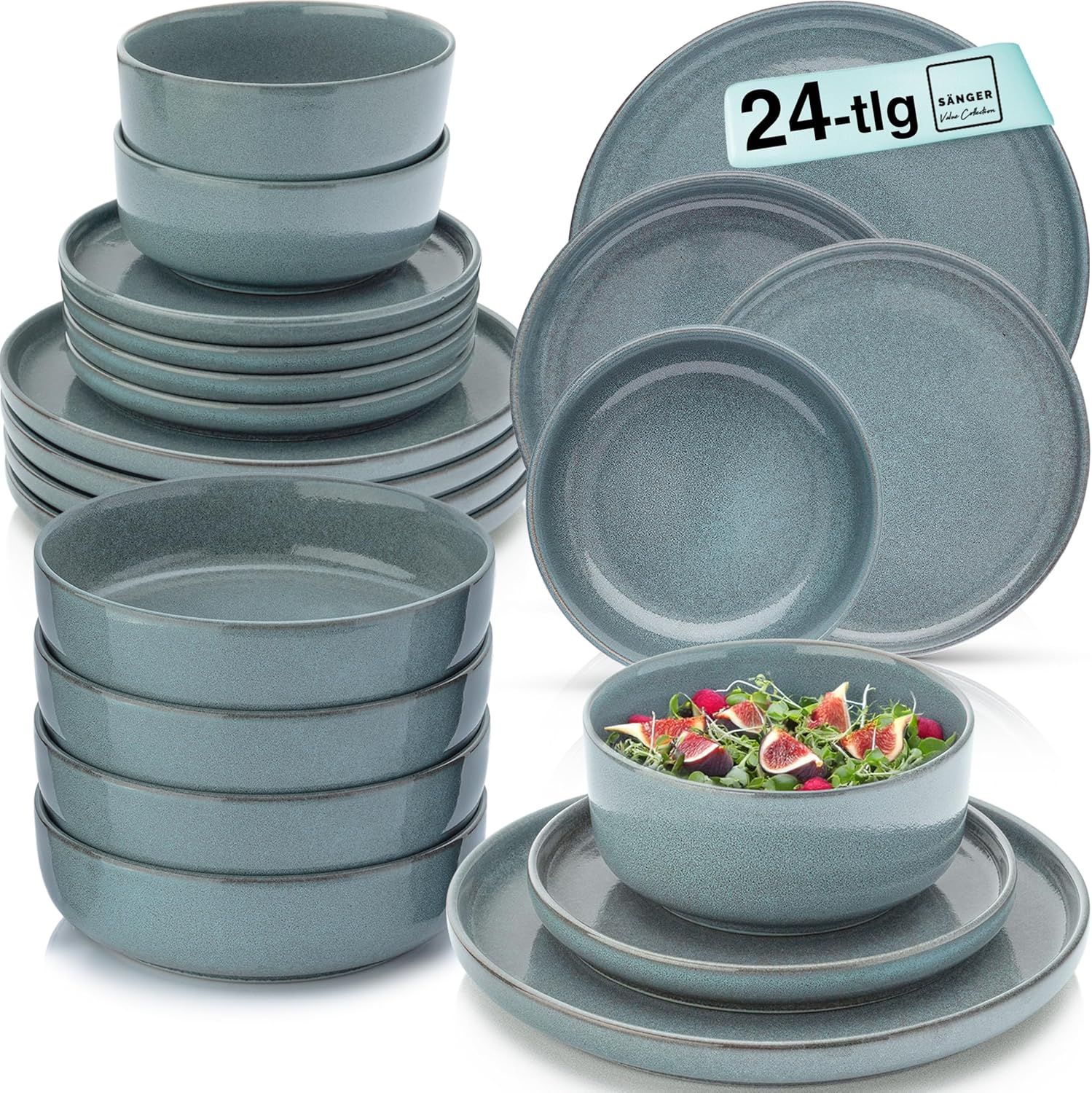 Thumbnail 6 de SÄNGER Kairo Clay 6-teiliger Kaffeebecher-Set (Steingut) für 6 Personen, grau, 400 ml