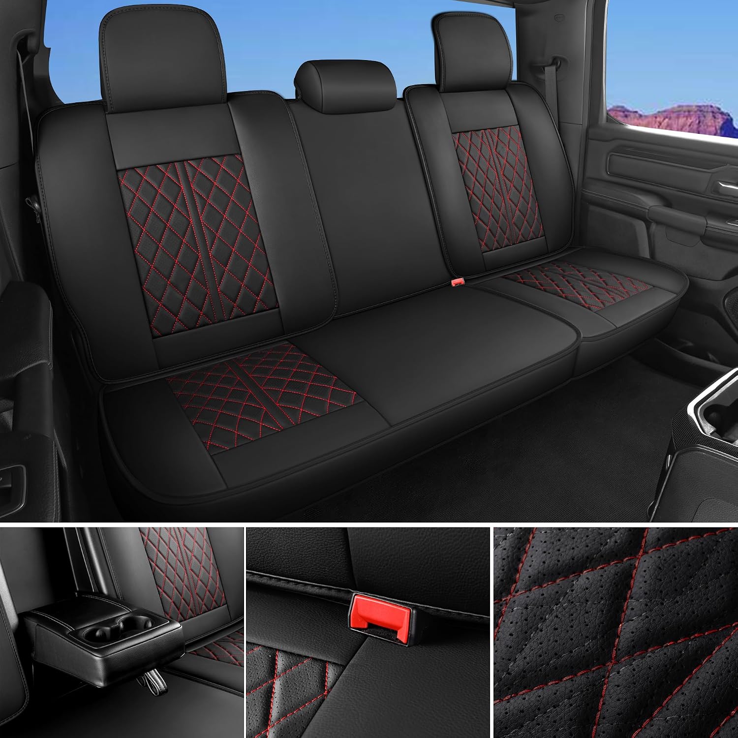 Thumbnail 6 de DuDuWang Car Seat Covers, Faux Leather
