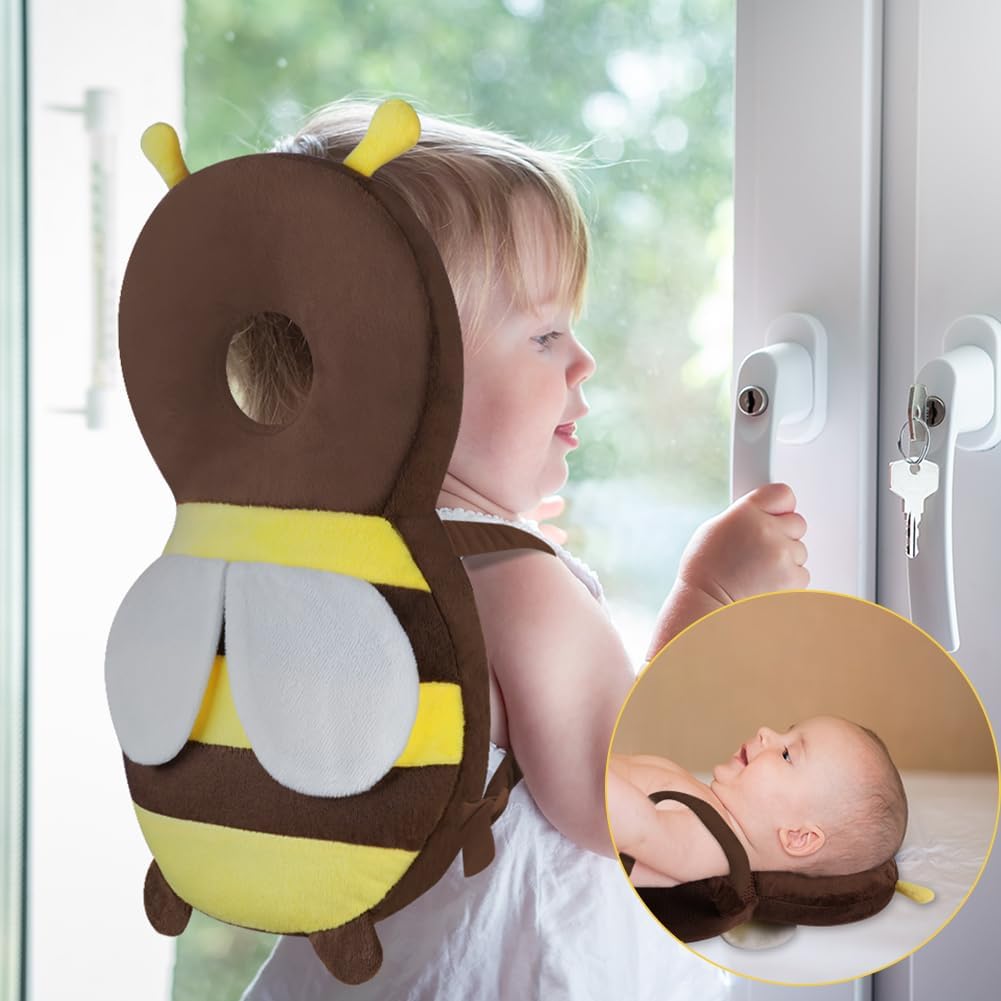 Thumbnail 3 de Vicloon Baby Head Protector with Adjustable Backpack and Knee Pads (Brown Bee)
