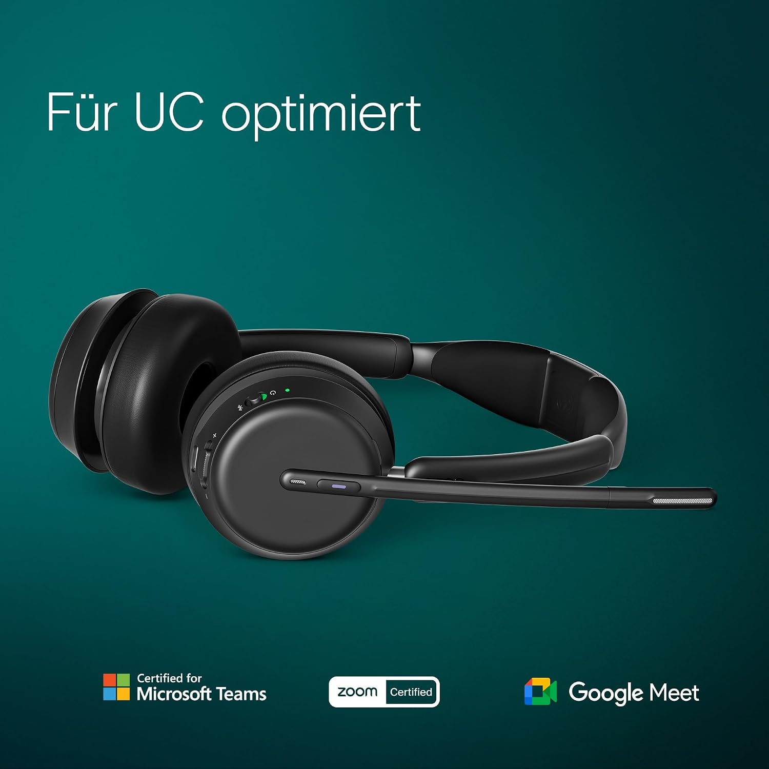 Detalle de EPOS Impact 1061T Premium kabelloses Headset – beidseitig, EPOS AI für Sprachklarheit
