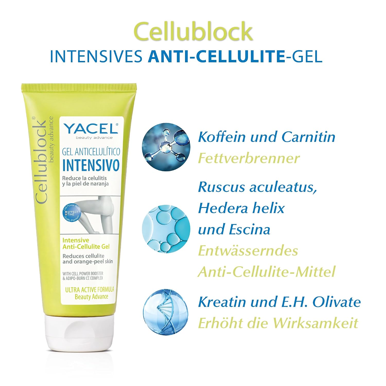 Detalle de Yacel Cellublock Anti-Cellulite-Creme 200 ml