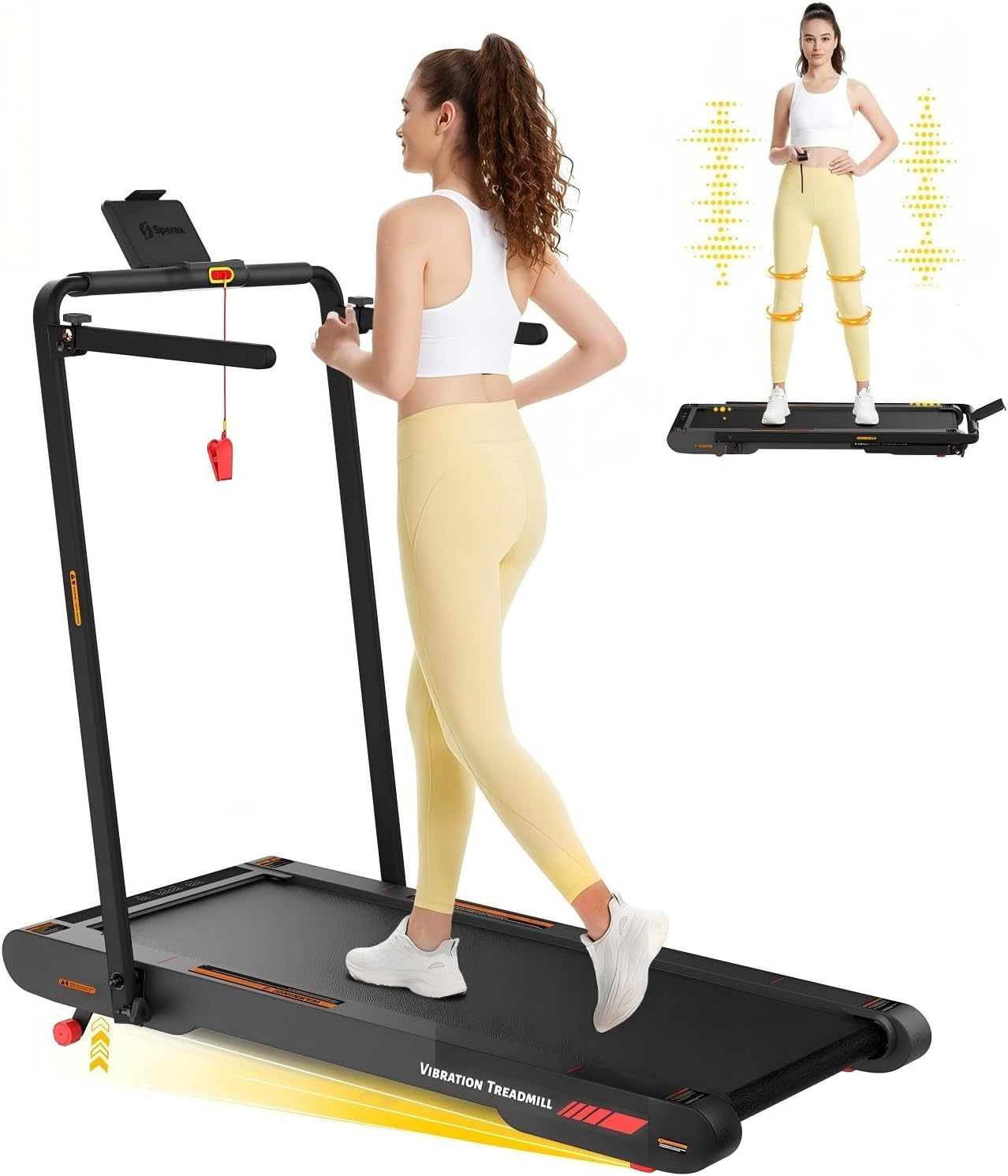 Sperax Laufband für Zuhause Klappbar – 5 in 1 Walking Pad mit Steigung, App-Steuerung und Fernbedienung