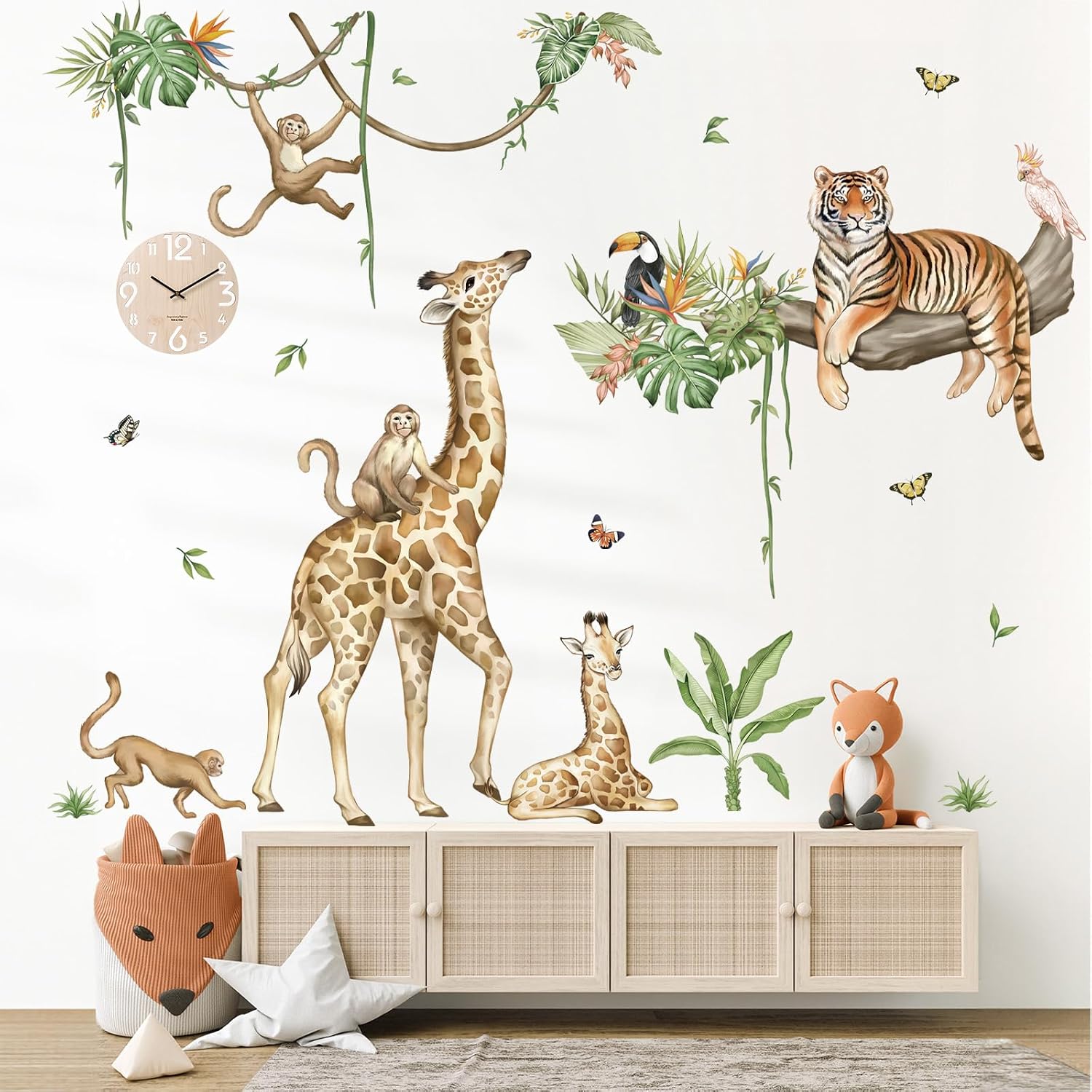 Detalle de wondever Jungle Animal Wall Stickers