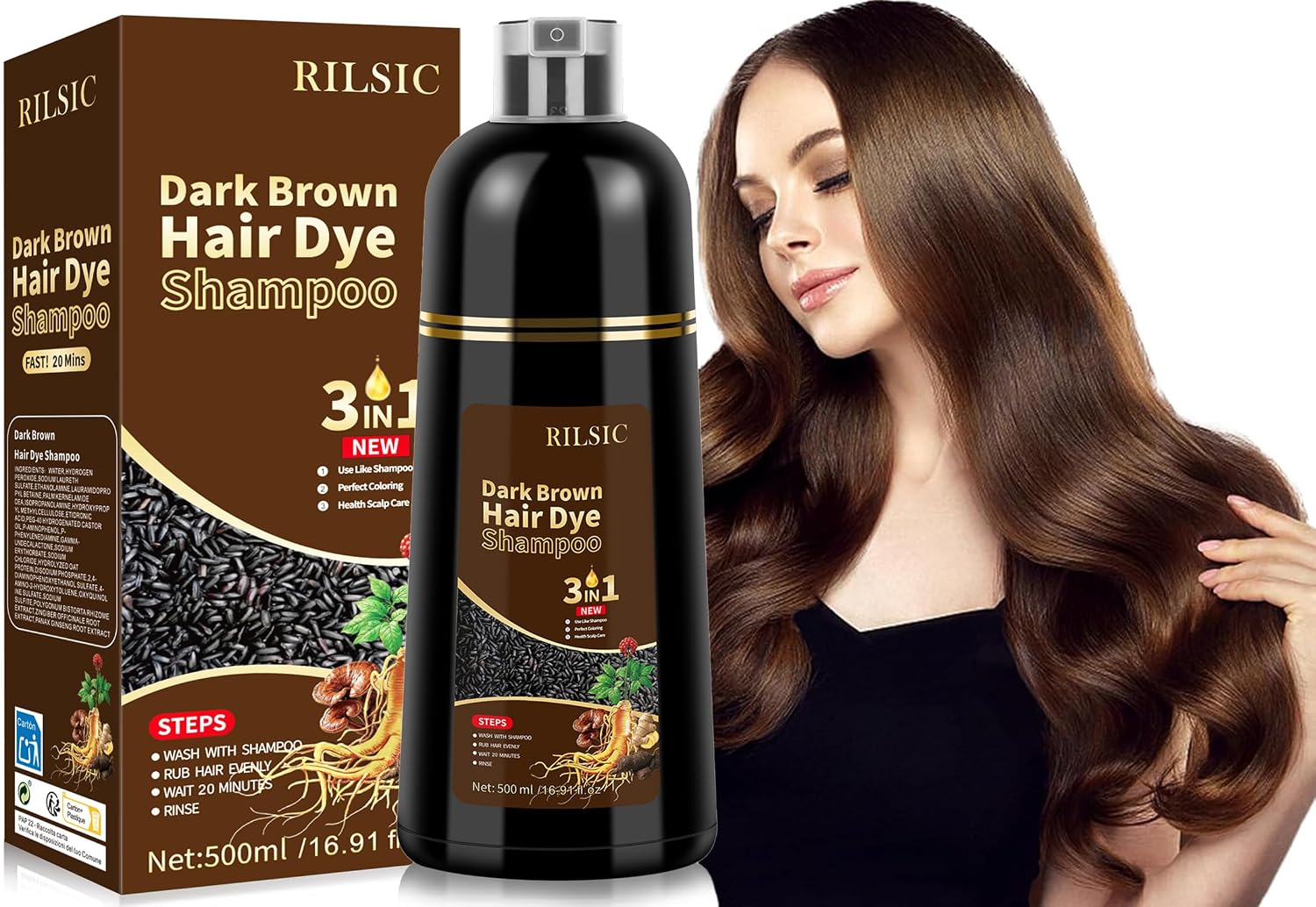 Thumbnail 5 de JELMOK Haarfärbeshampoo 500 ml 3in1 💇