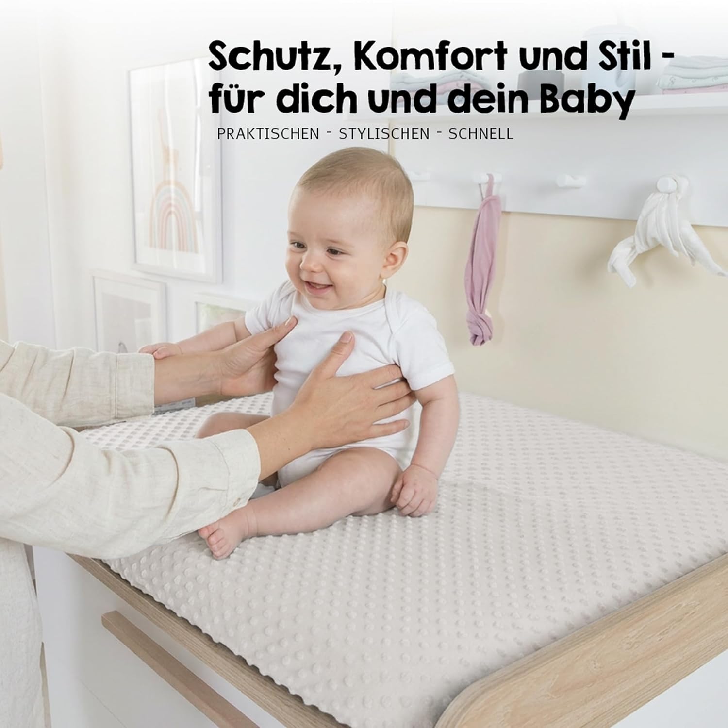 Thumbnail 1 de roba Spannbezug 85 x 75 cm Frosty Almond – Bio-Baumwolle, GOTS & OEKO-TEX zertifiziert
