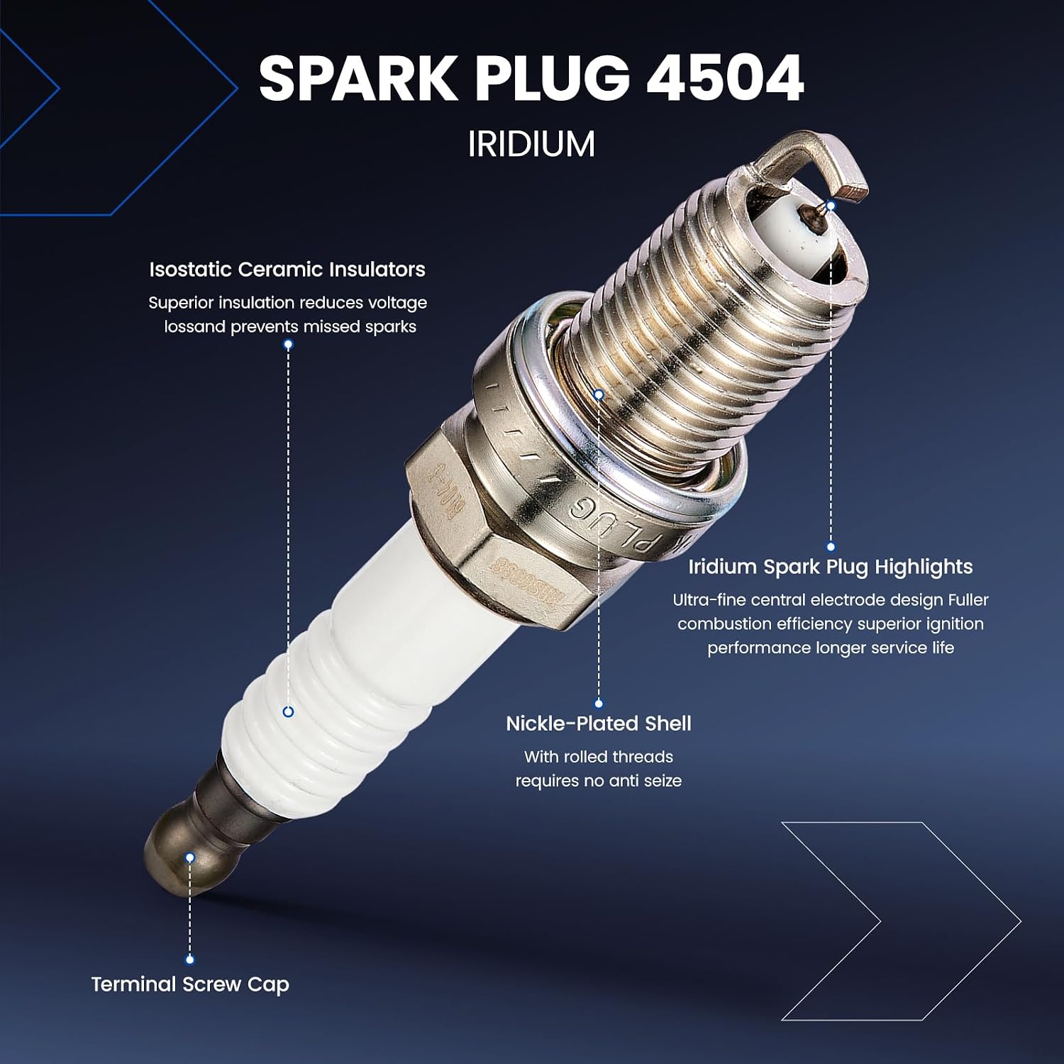 Detalle de SYKRSS UF230 & 4504 Kit: 8 Ignition Coils & 8 Iridium Spark Plugs for Toyota/Lexus V8 (4.3L & 4.7L)